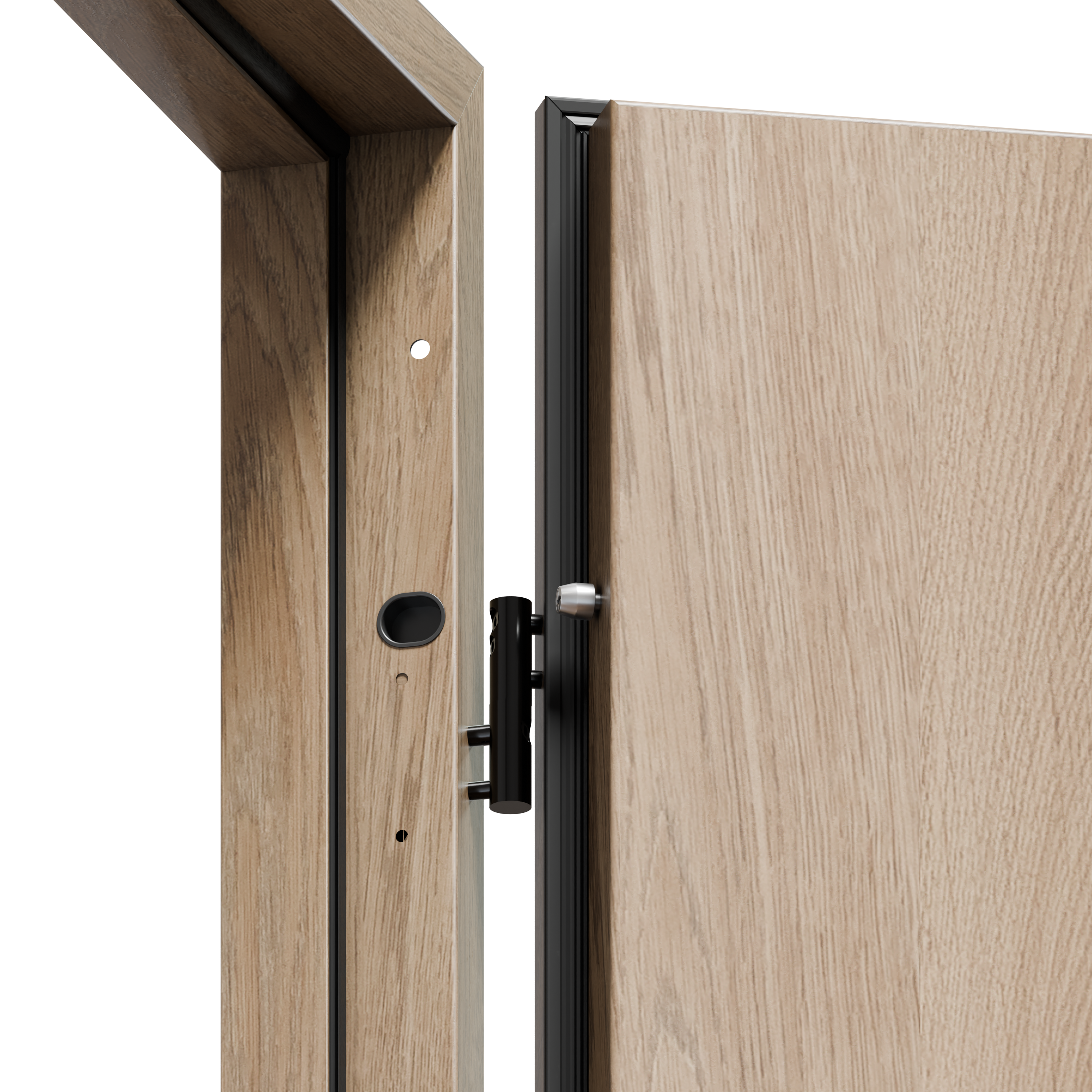 Drzwi zewnętrzne stalowe wejściowe 90 prawe S68 Metron Dąb Turner O.K.DOORS - 7