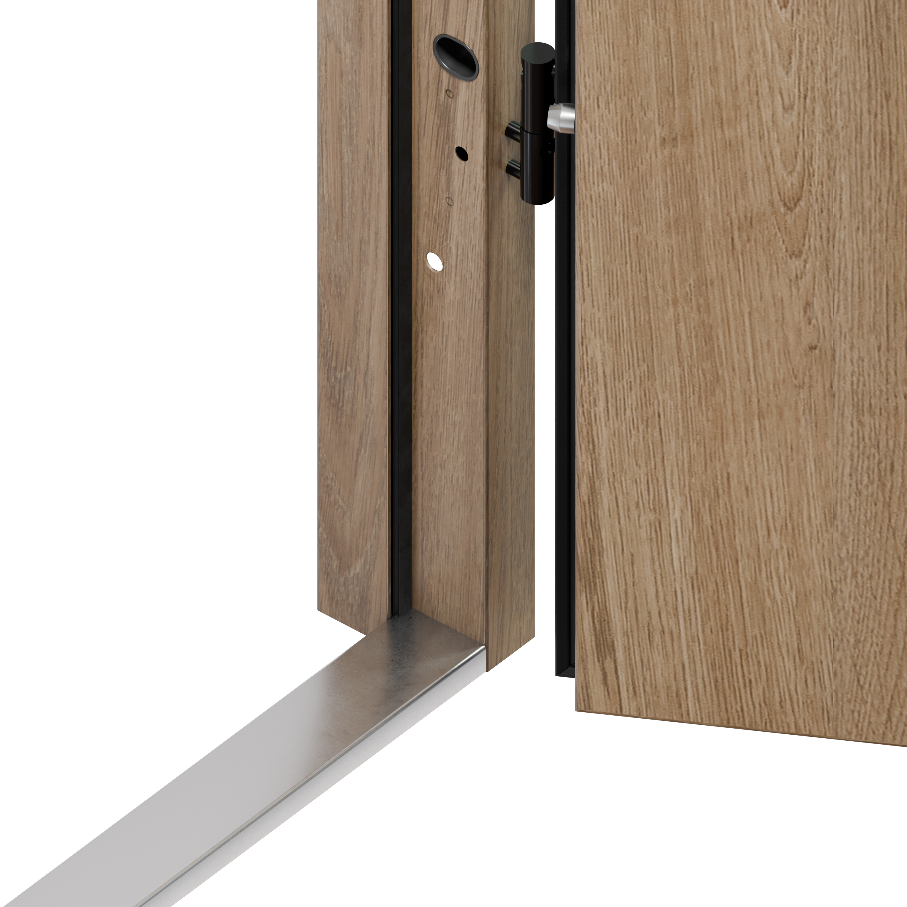 Drzwi zewnętrzne stalowe wejściowe 90 prawe S68 Metron Dąb Turner O.K.DOORS - 6