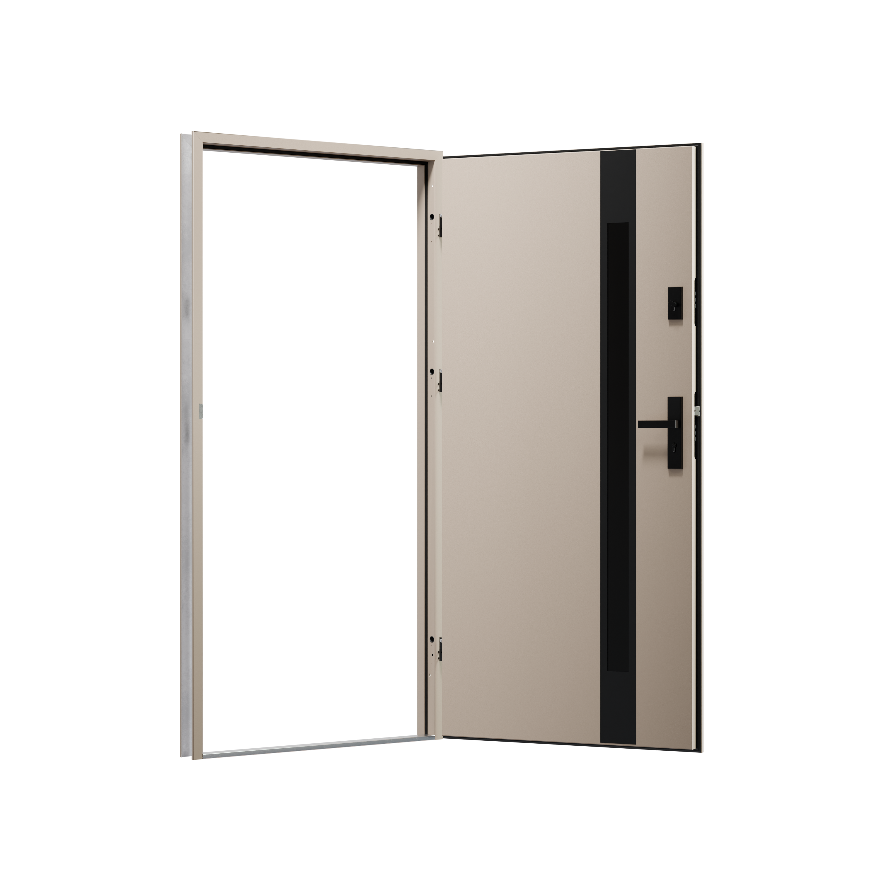 Drzwi zewnętrzne stalowe wejściowe 90 lewe S68 Glasso Kaszmir O.K.DOORS - 7