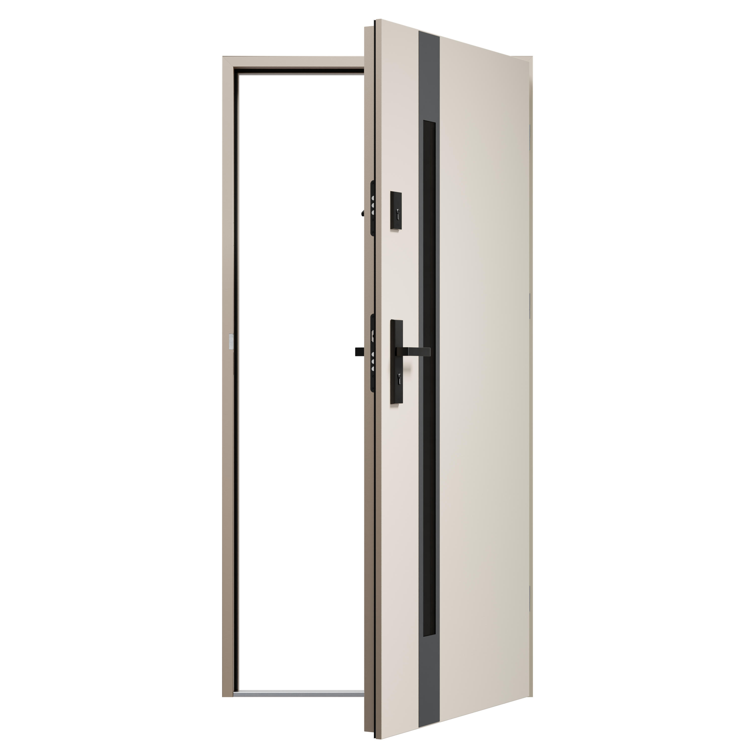 Drzwi zewnętrzne stalowe wejściowe 90 lewe S68 Glasso Kaszmir O.K.DOORS - 6