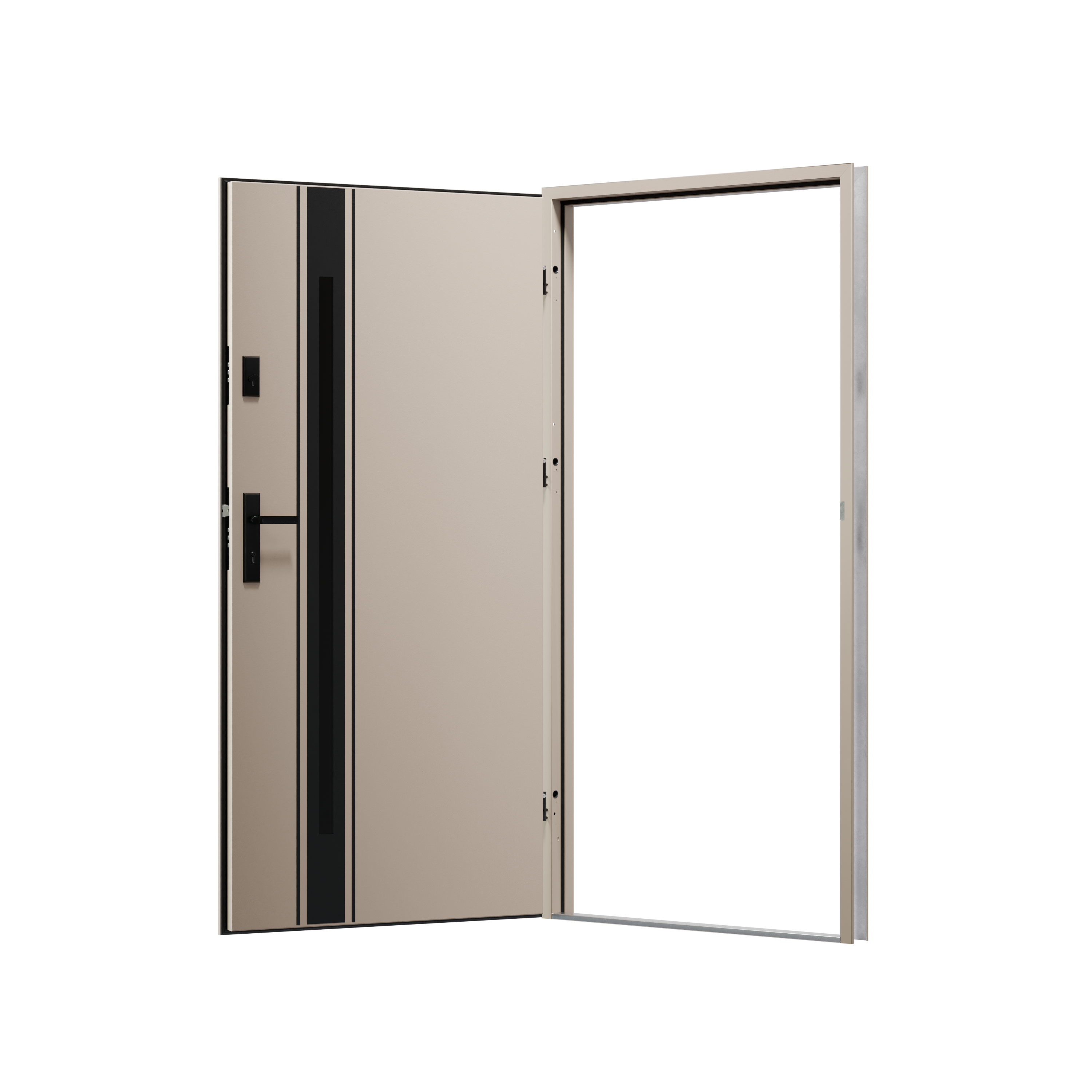 Drzwi zewnętrzne stalowe wejściowe 90 lewe S68 Mono Kashmir O.K.DOORS - 6
