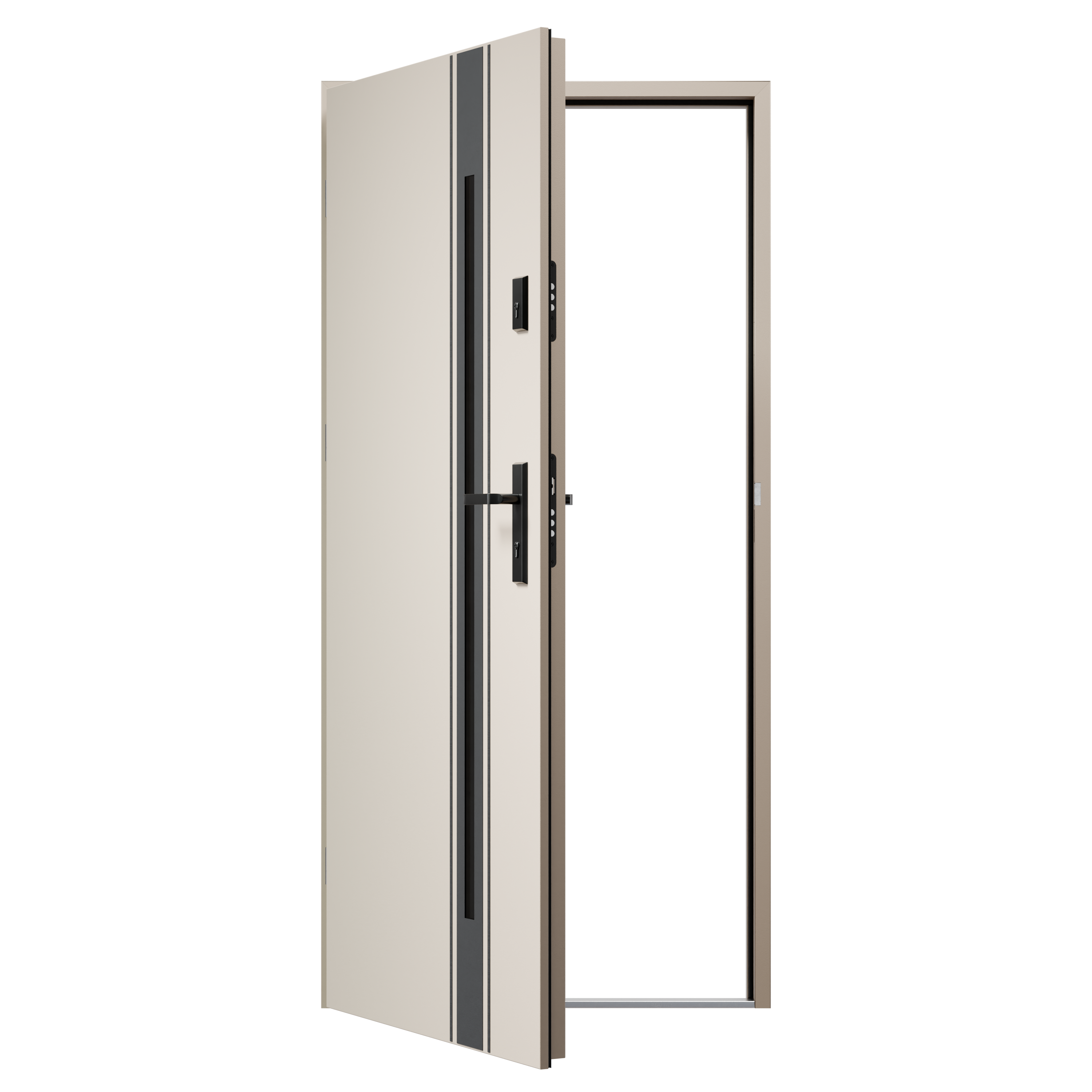 Drzwi zewnętrzne stalowe wejściowe 90 lewe S68 Mono Kashmir O.K.DOORS - 5
