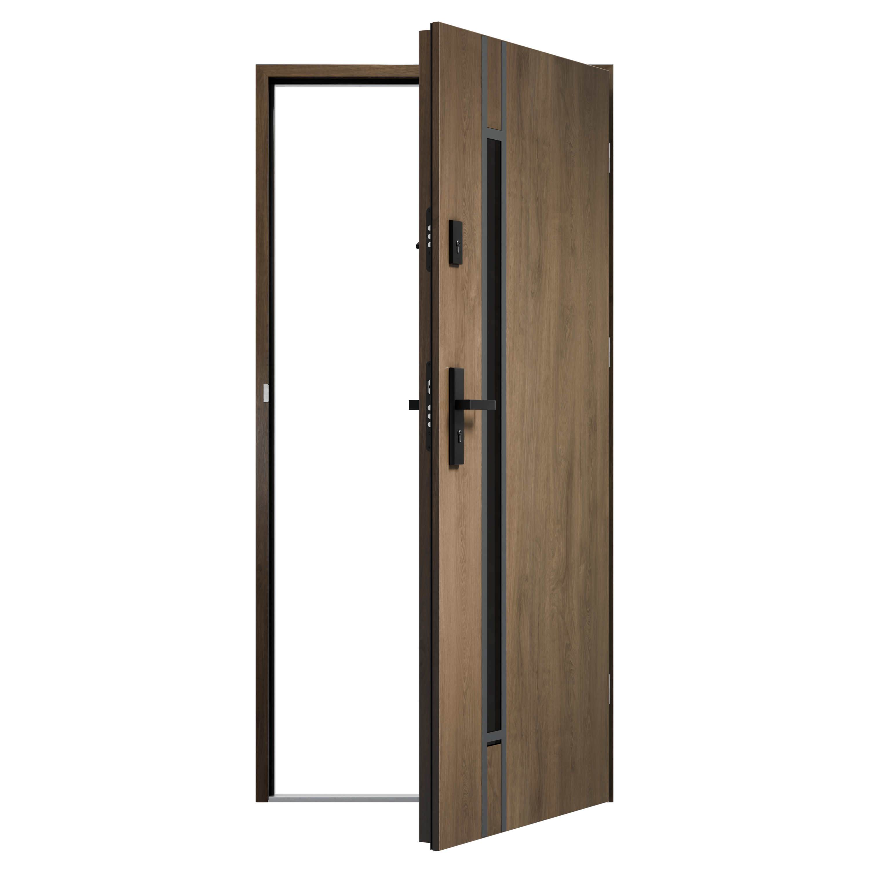 Drzwi zewnętrzne stalowe wejściowe 90 lewe S68 Mono Kashmir O.K.DOORS - 4