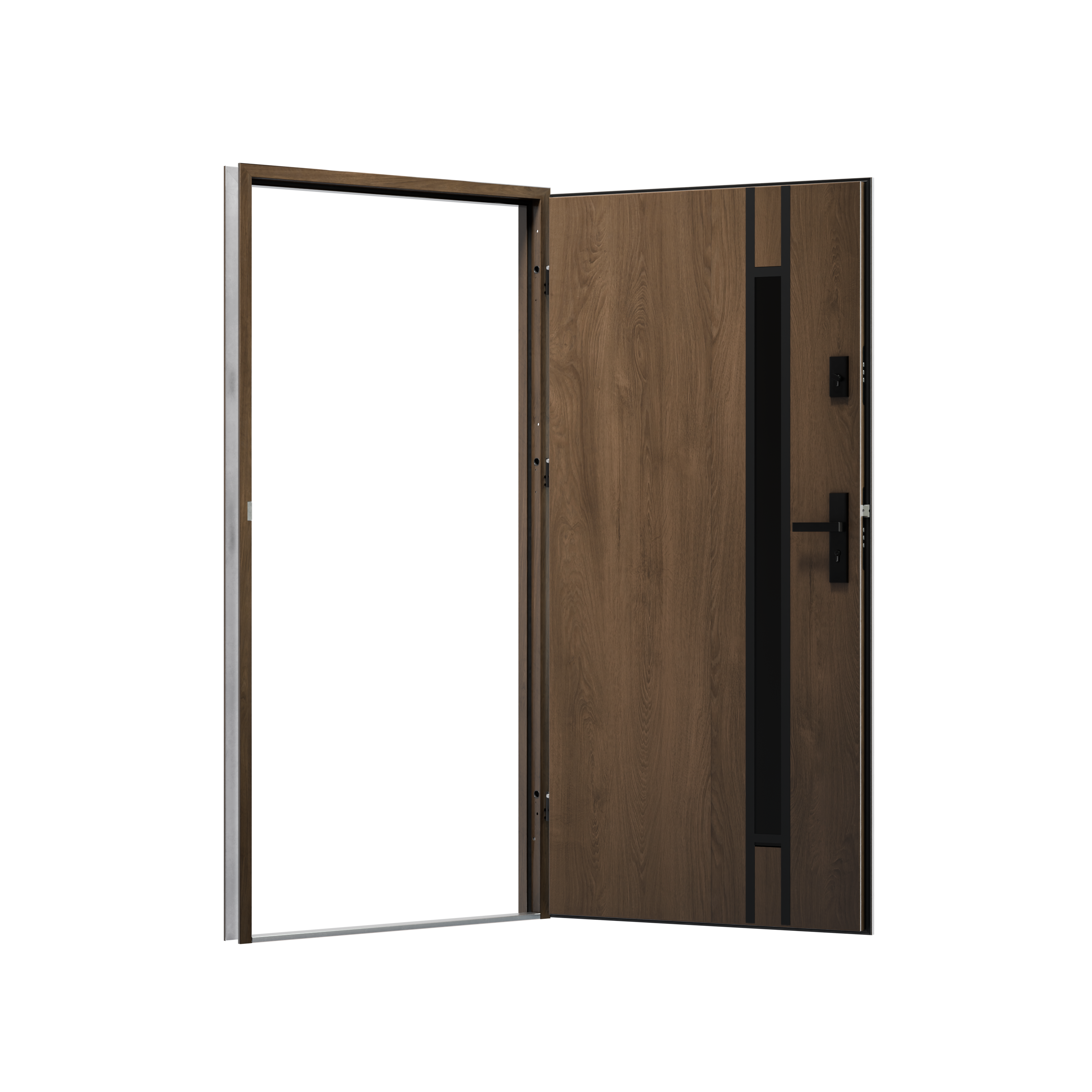 Drzwi zewnętrzne stalowe wejściowe 90 lewe S68 Mono Kashmir O.K.DOORS - 2