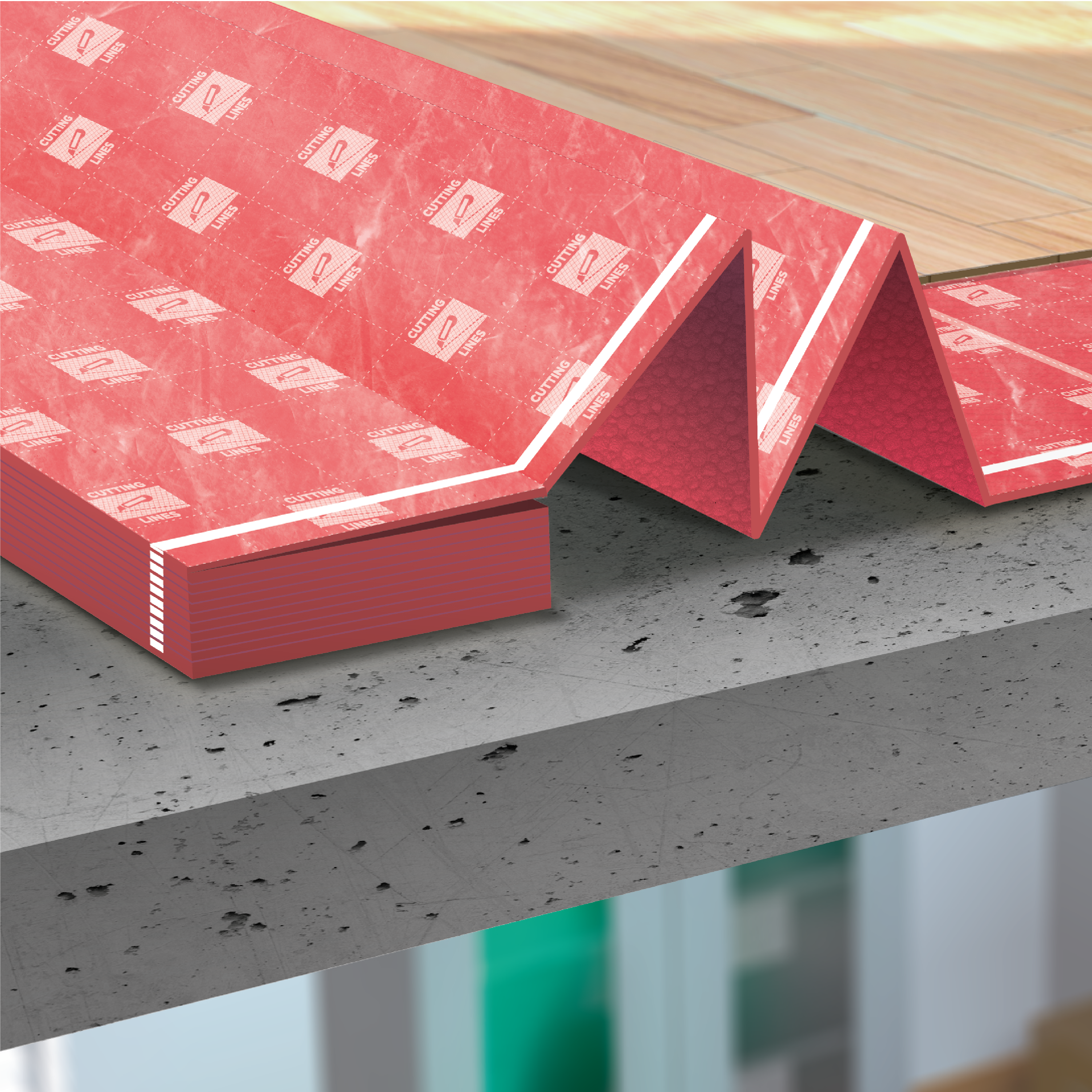 Podkład podłogowy pod panele laminowane na ogrzewanie podłogowe Silence Energy 1.6 mm 6m2 Axton - 4