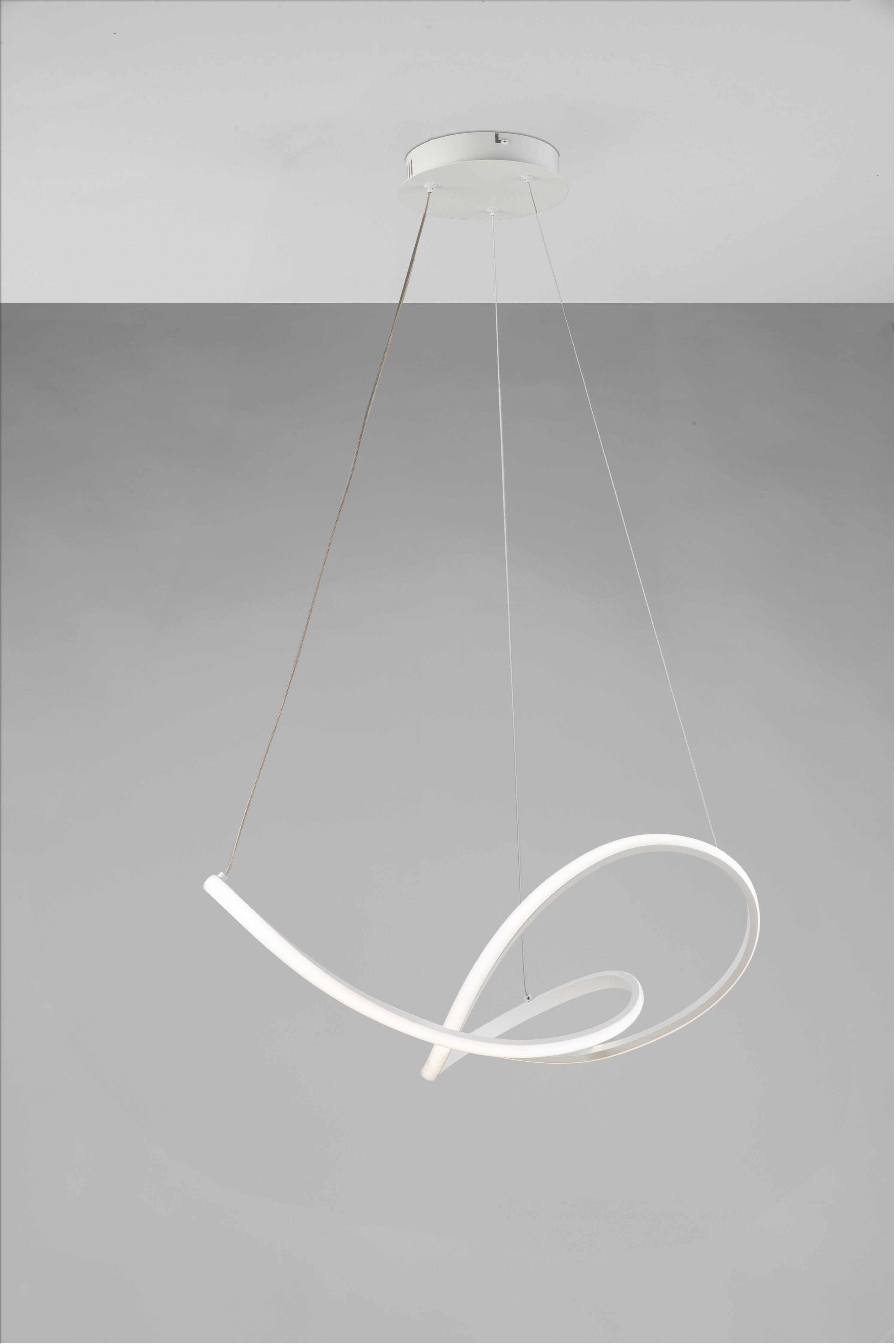 Lampadario LED moderno Smilla bianco Ø100cm, luce naturale 5400 lumen - 4