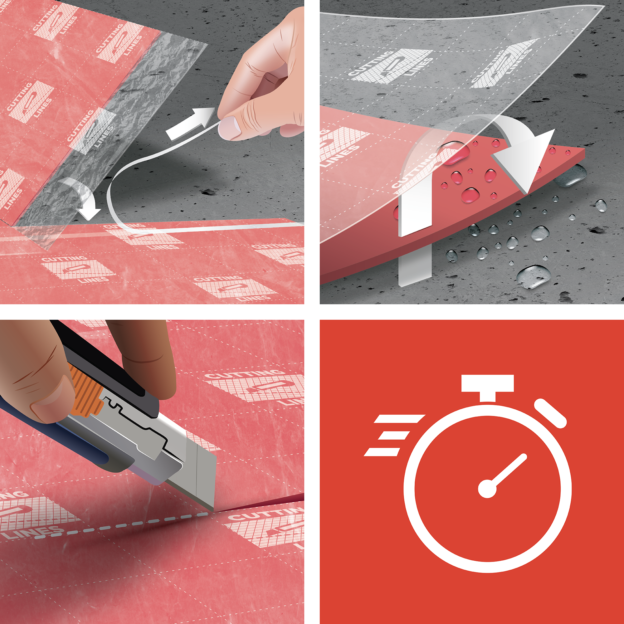 Podkład podłogowy pod panele laminowane na ogrzewanie podłogowe Silence Energy 1.6 mm 6m2 Axton - 6