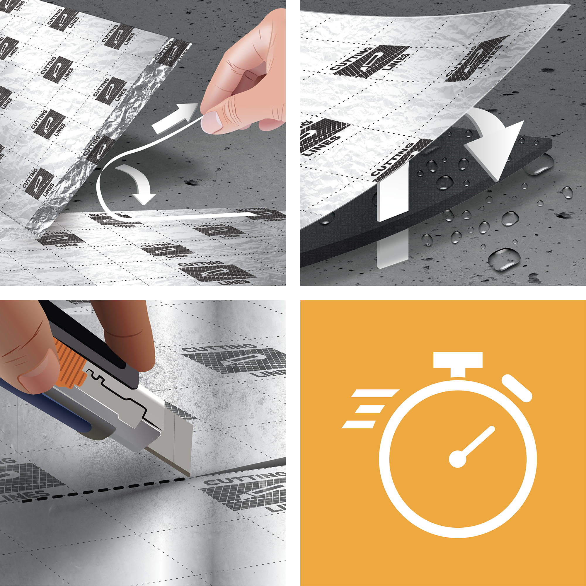 Base aislante para suelo laminado AXTON Thermo Compensation 5mm capa antihumedad 5.5m² - 7