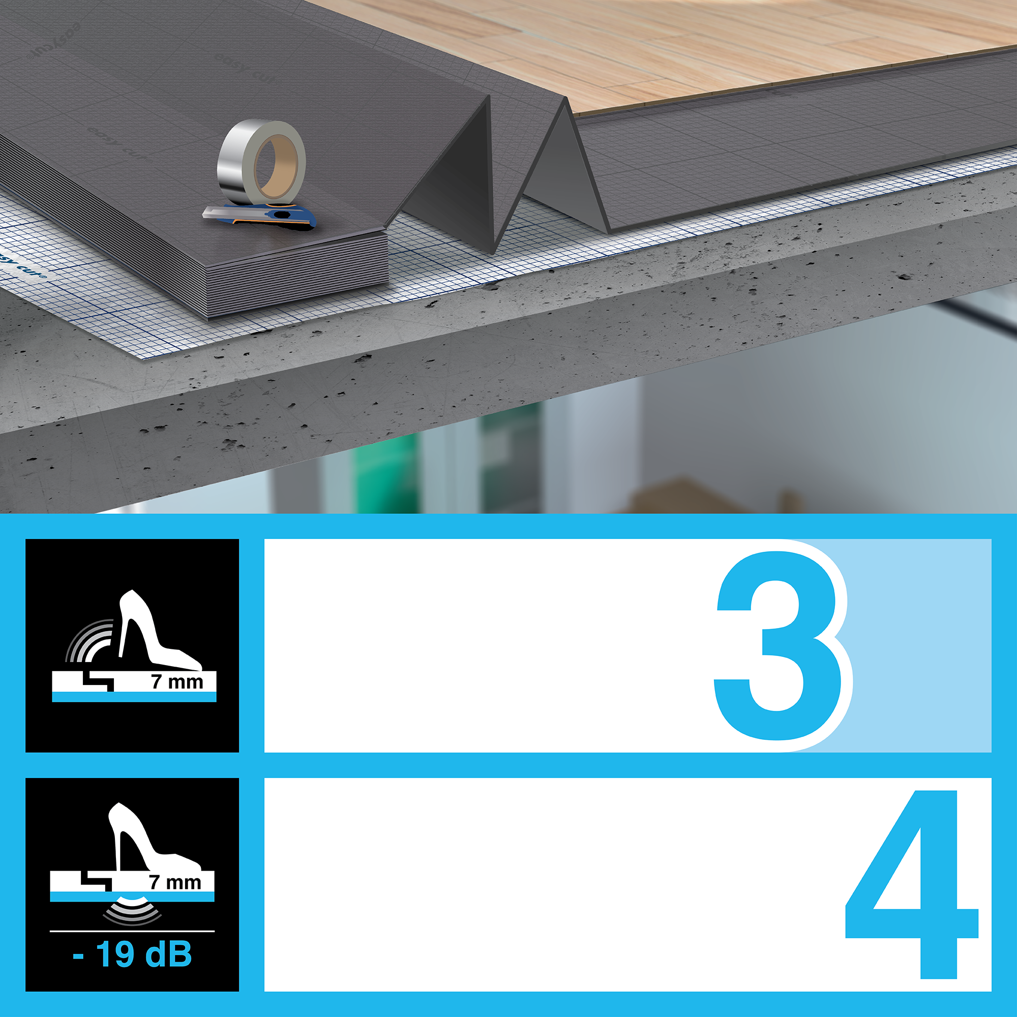 Base para pavimento flutuante AXTON SILENCE 2mm 15M² - 7