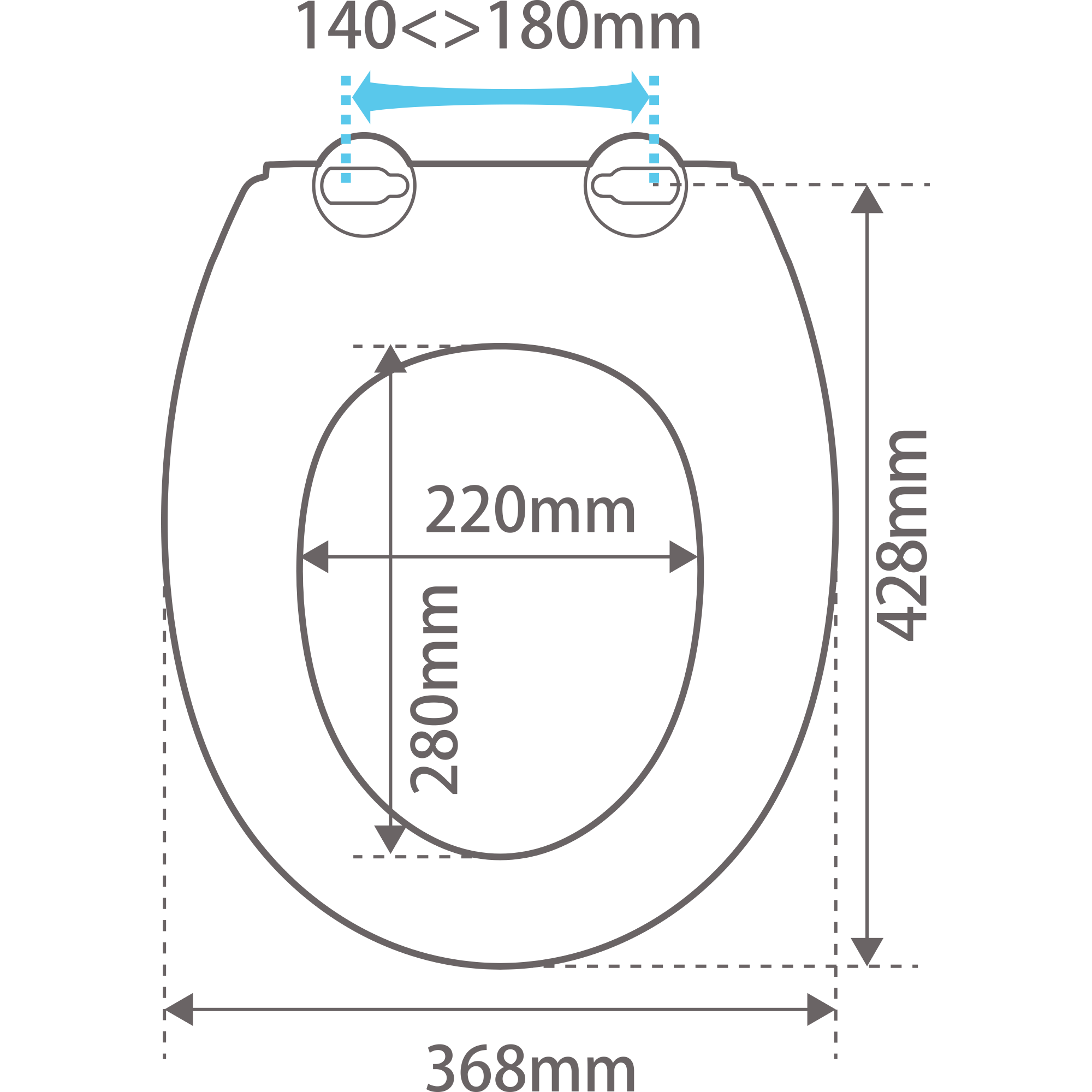 Abattant frein de chute duroplast blanc-blanc n°0 SENSEA Neo - 5