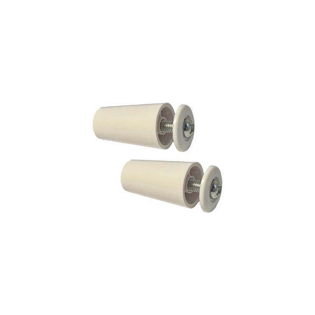 LOT 2 BUTEES VOLET RONDE BLANC 40MM