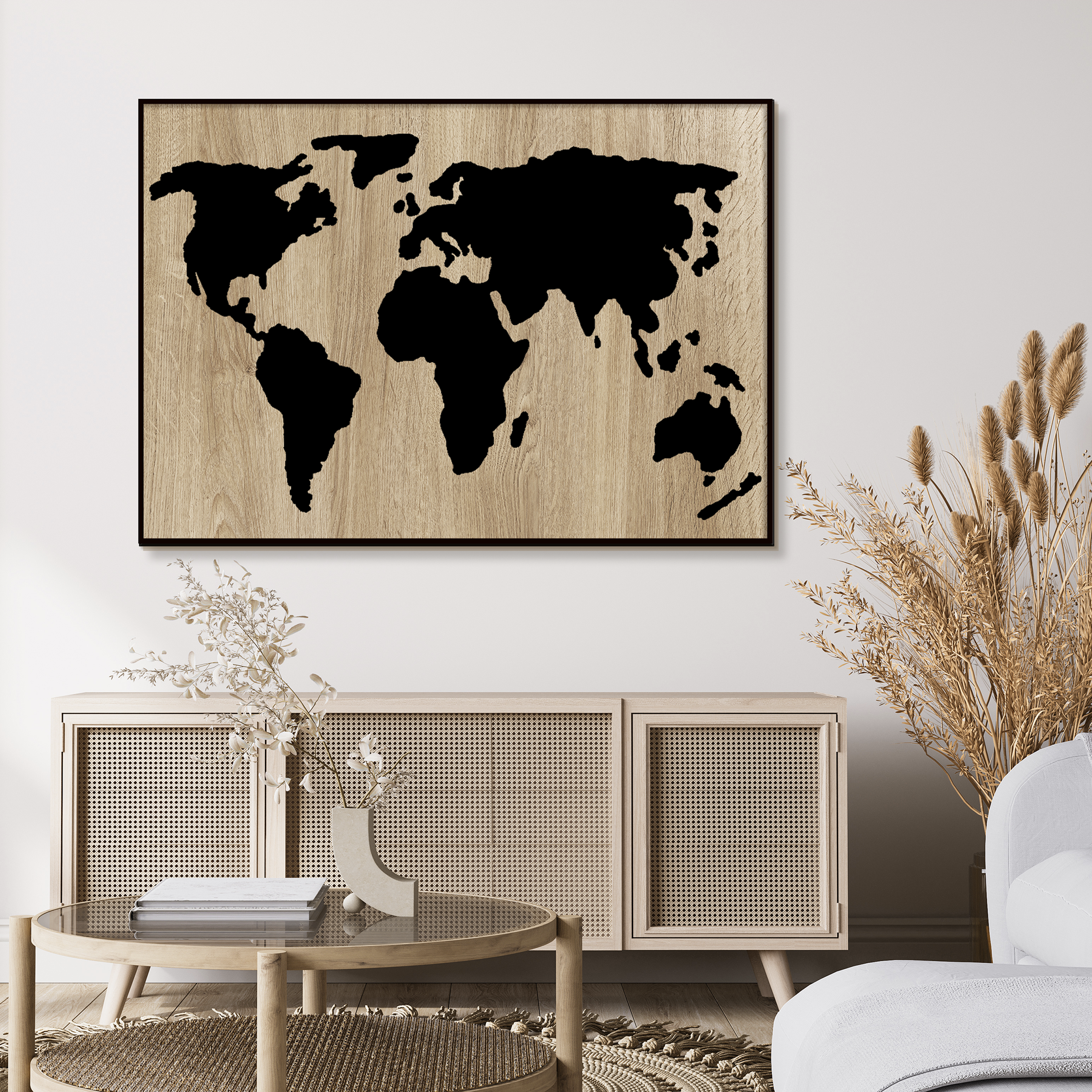 Obraz 3D Mapa Świata 102 x 70.5 cm - 3