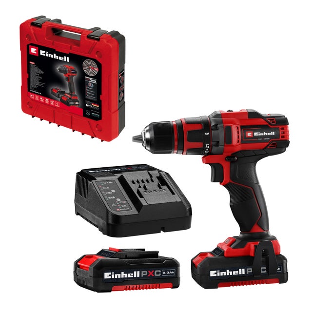 Taladro a batería Einhell TE-CD 18/40-1 Li con dos baterías de Ion Litio de 2,0 Ah