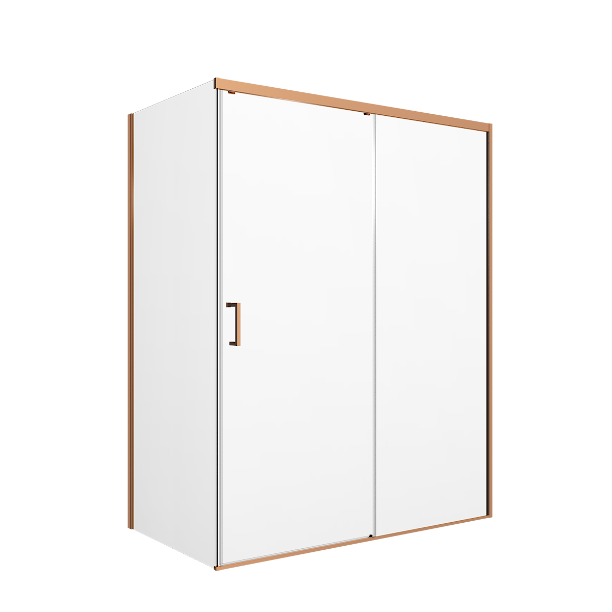 Porta doccia scorrevole L 138-139.5 cm x H 200 cm per nicchia in vetro trasparente SP. 6 mm, profilo dorato, serie Jazz - 3
