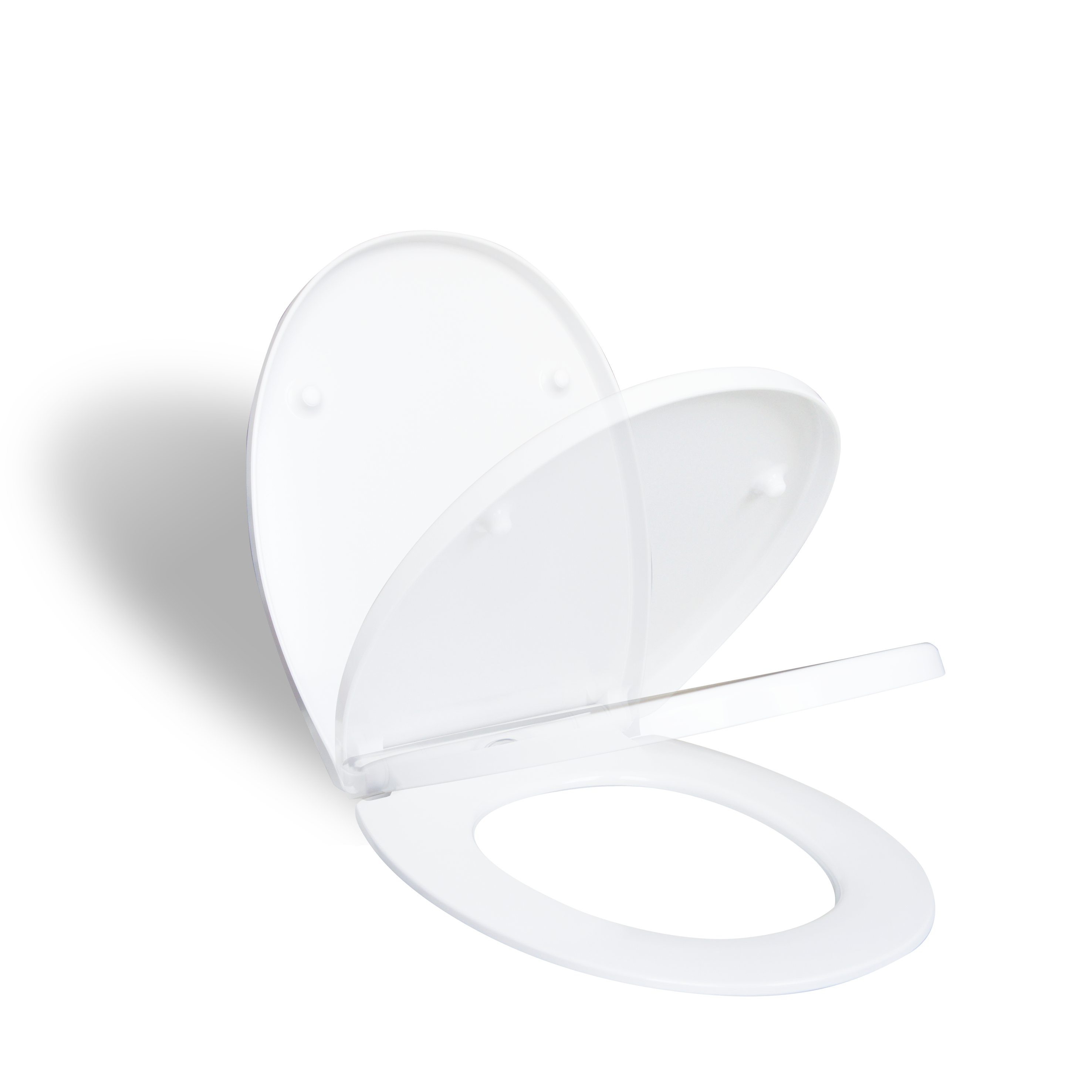 Abattant déclipsable avec frein de chute plastique thermodur Remix blanc-blanc n - 5