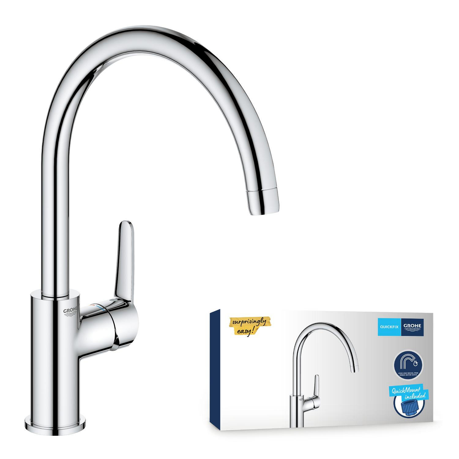 Coluna de duche com torneira monocomando termostático cromado Grohe Start Clova 210 - 13