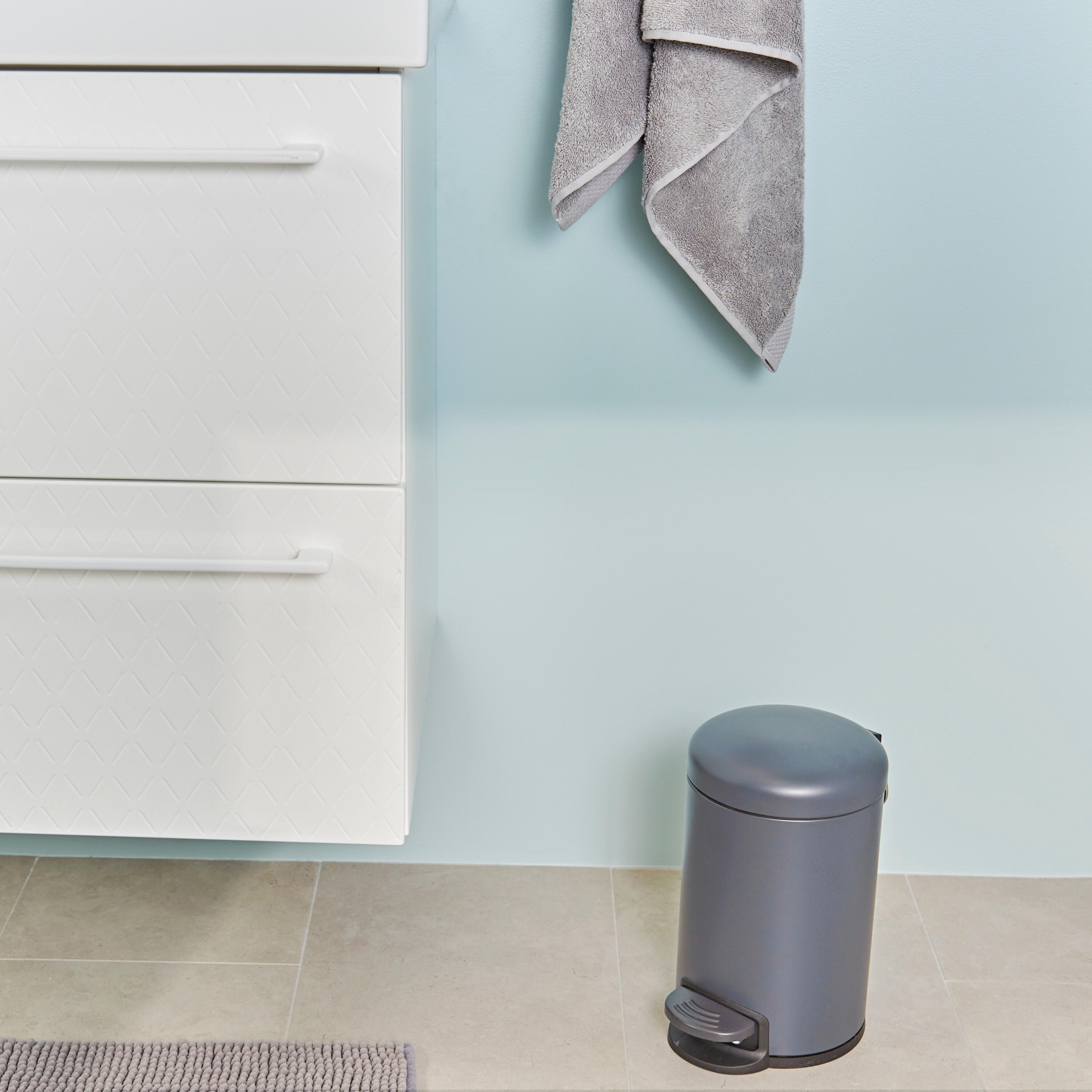 Poubelle de salle de bains 3L gris SENSEA - 2