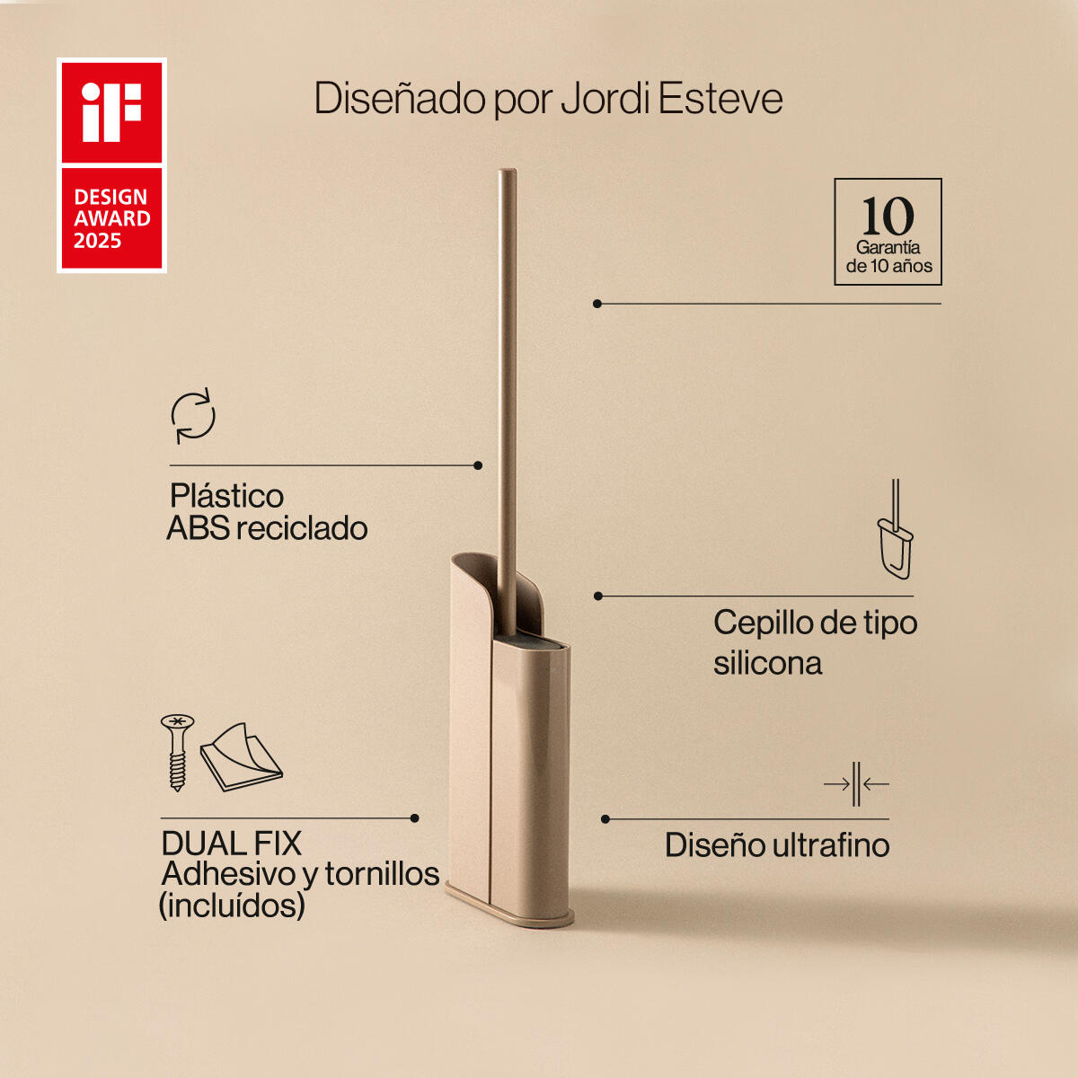 Escobillero Flat DUAL QUICKFIX negro mate - 5