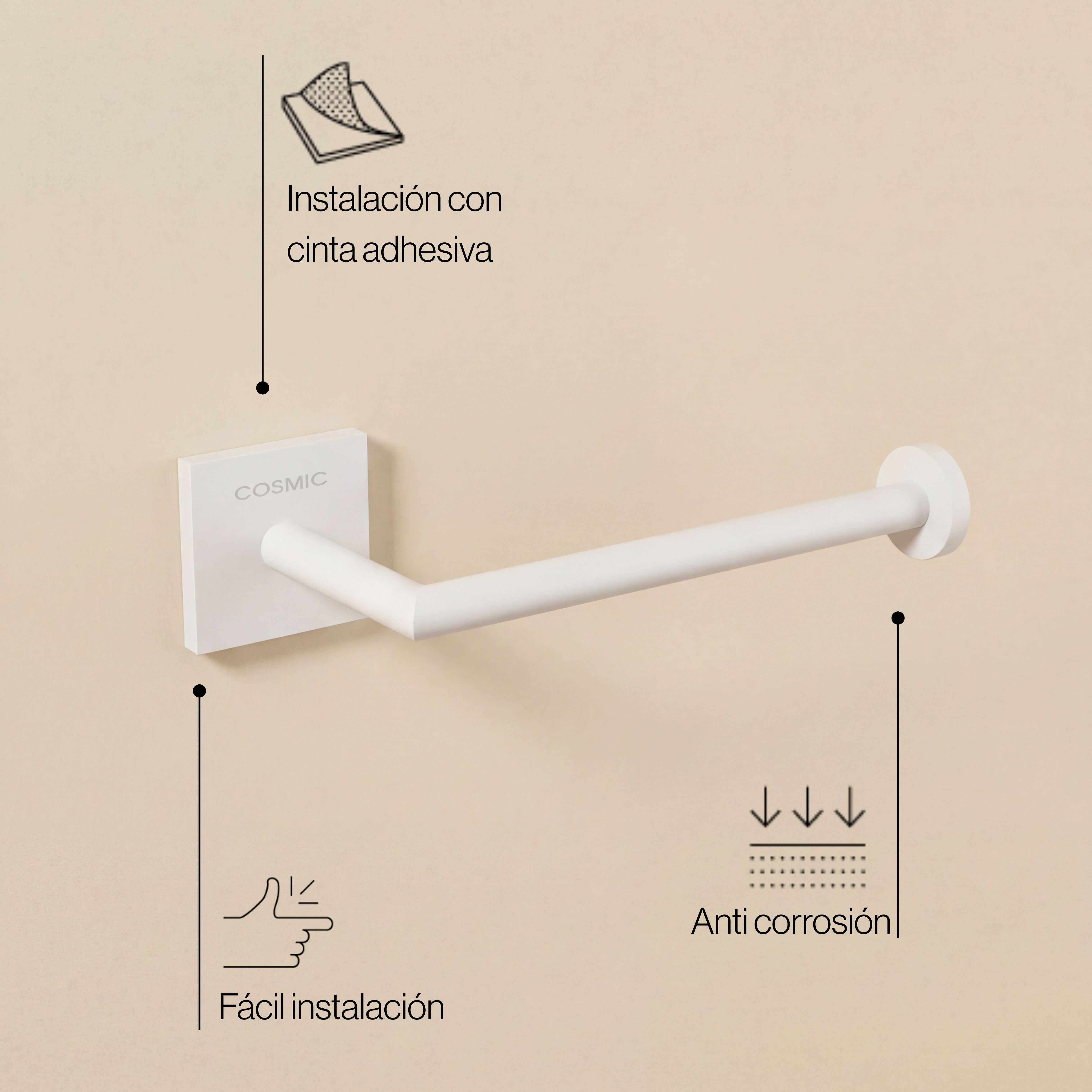 Portarrollos de papel higiénico Link blanco adhesivo - 5