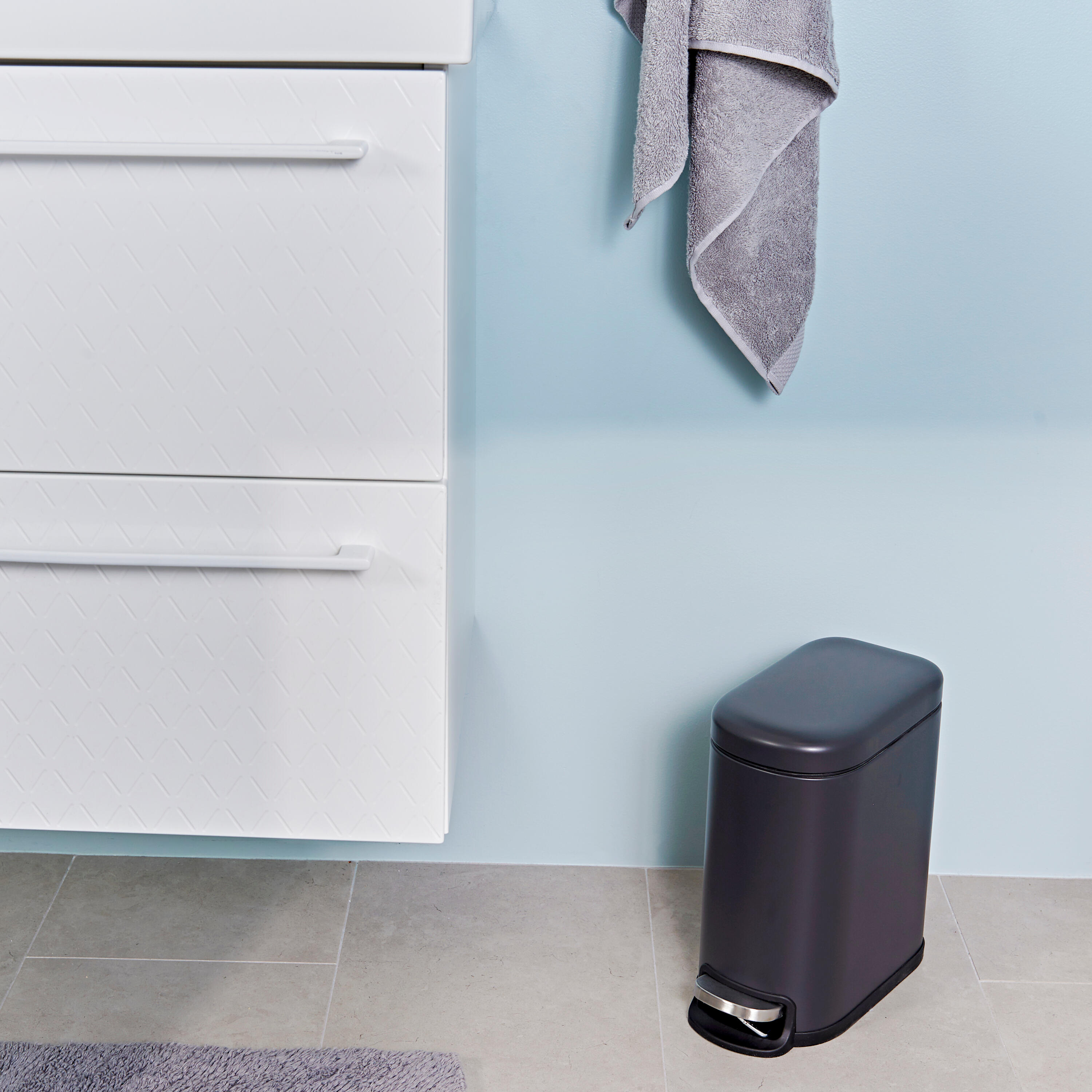 Poubelle de salle de bains 5 l noir SENSEA - 7