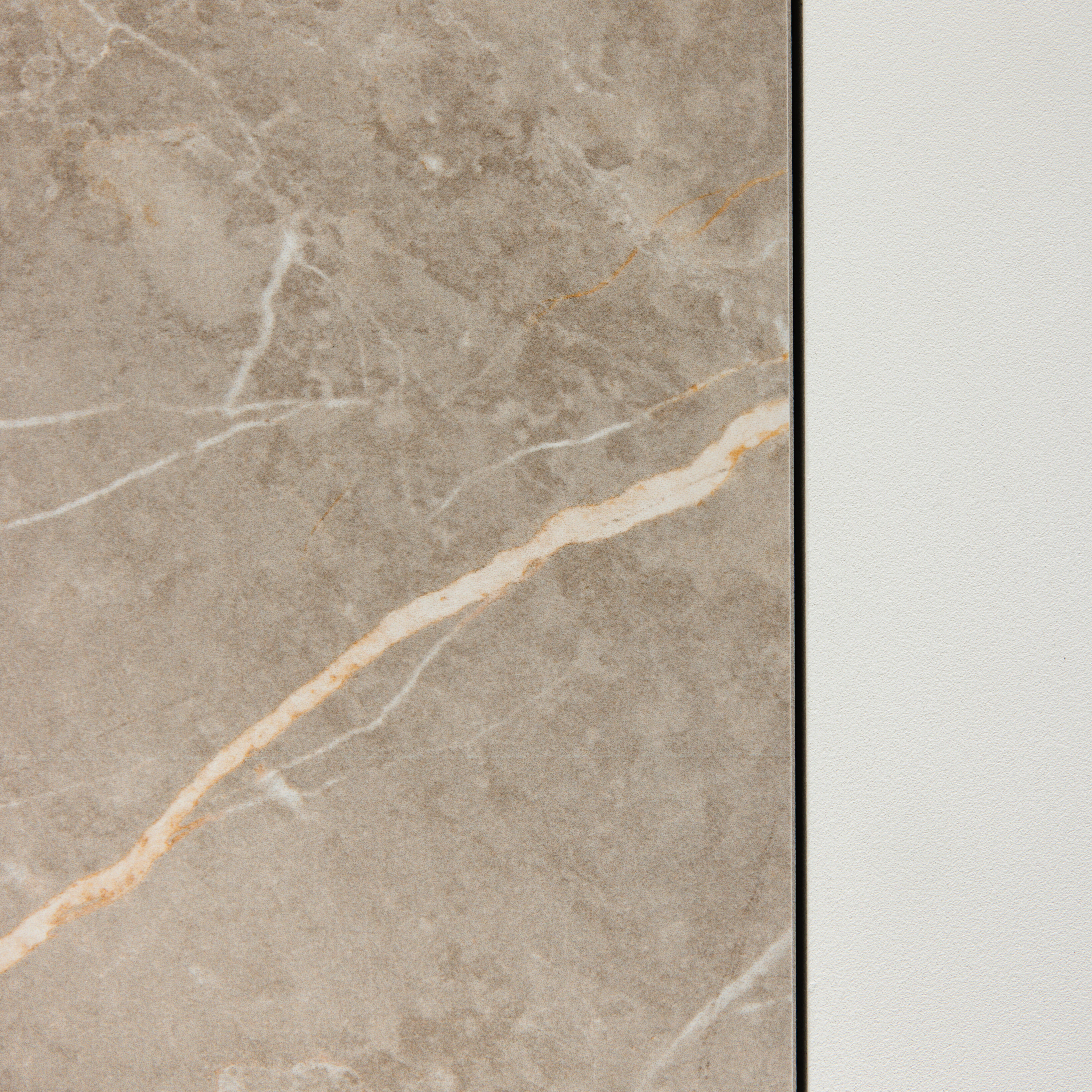 Mesa auxiliar de aluminio y cerámica Luca blanco Taupe de 132x42x60 cm - 12