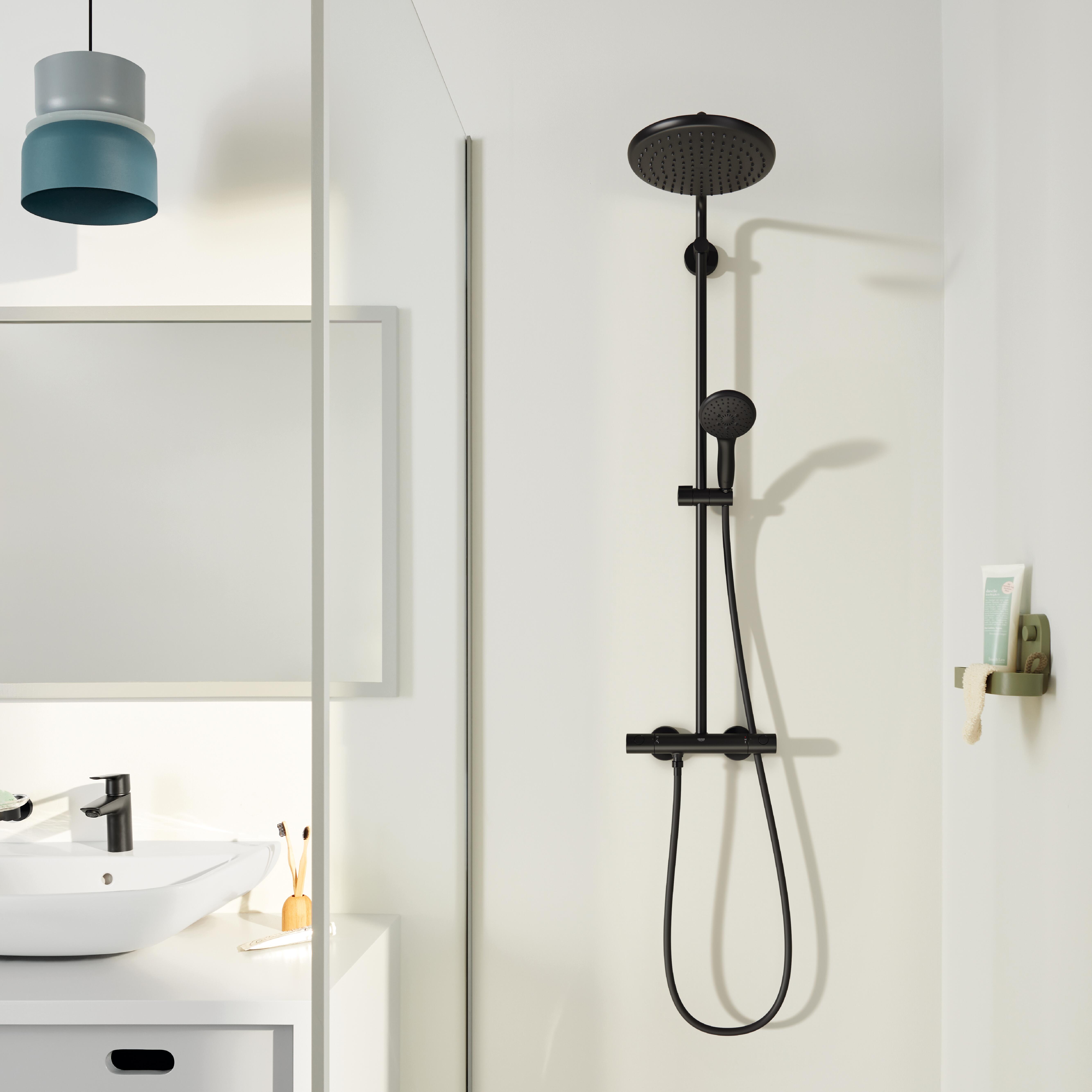 Conjunto de duche com torneira preto 250 Grohe Start Clova - 4