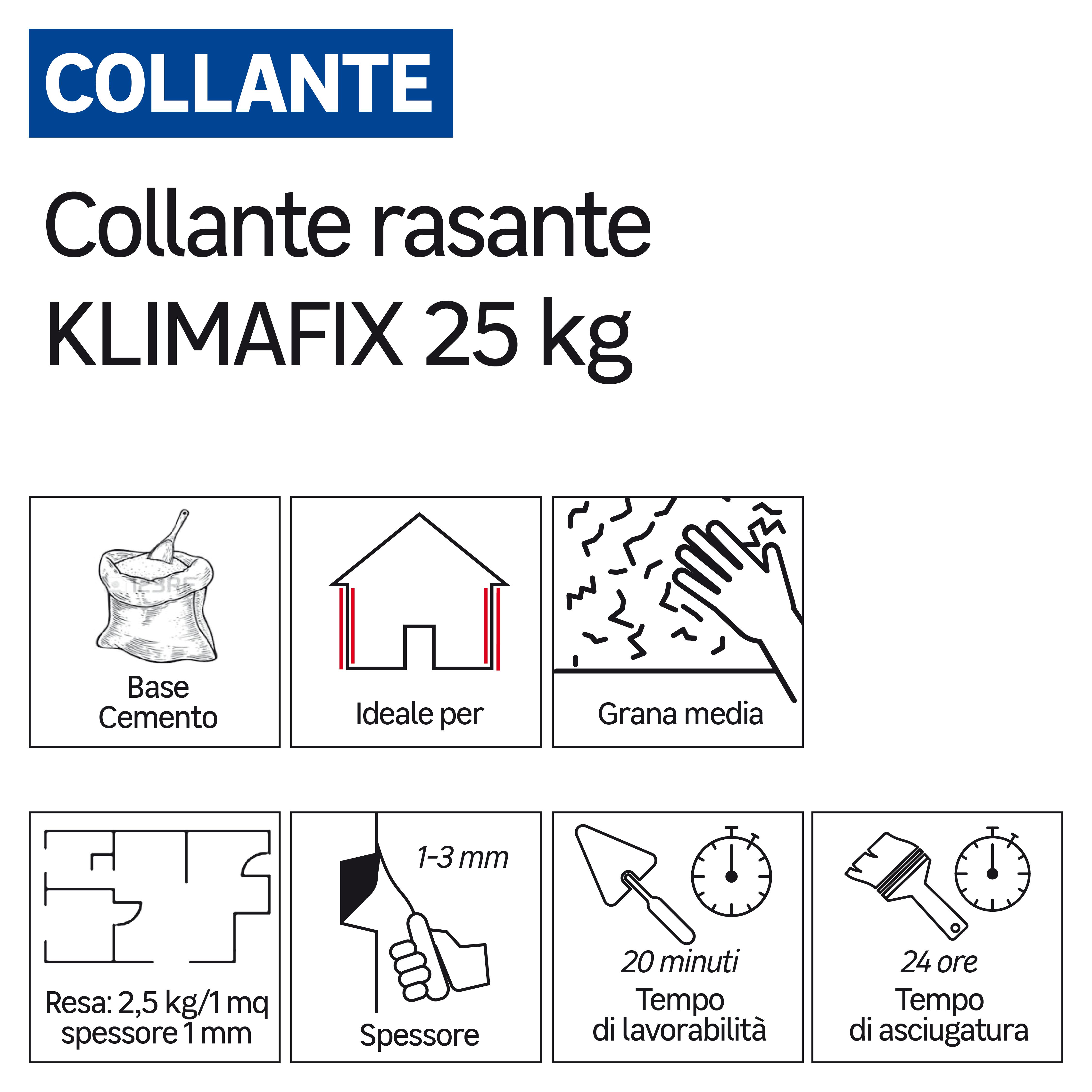 Colla per piastrelle in polvere KERAKOLL KLIMA FIX BIANCO 25 kg grigio - 2