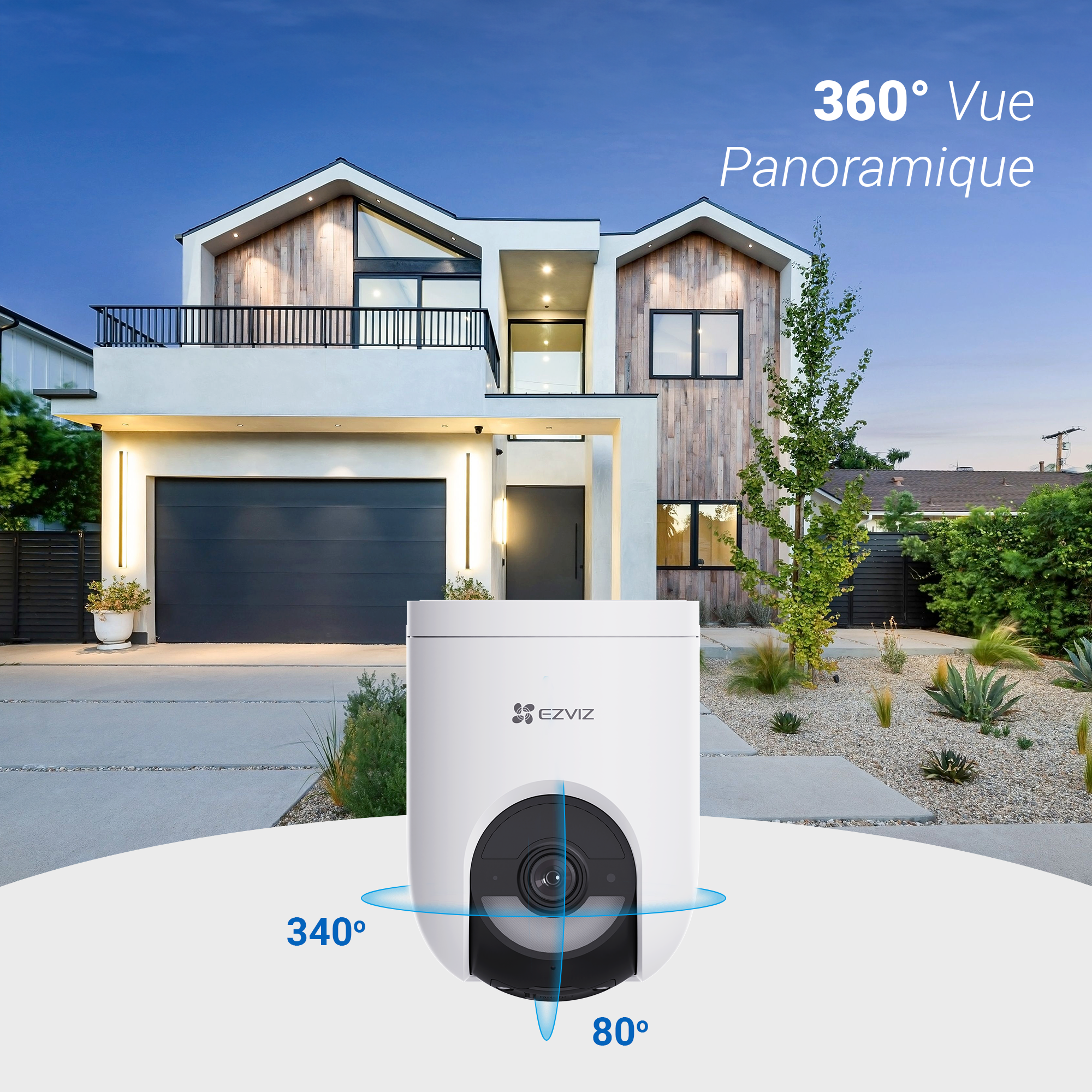 Caméra de surveillance HB8 lite kit, 2K motorisée Wi-Fi + panneau solaire, EZVIZ - 3
