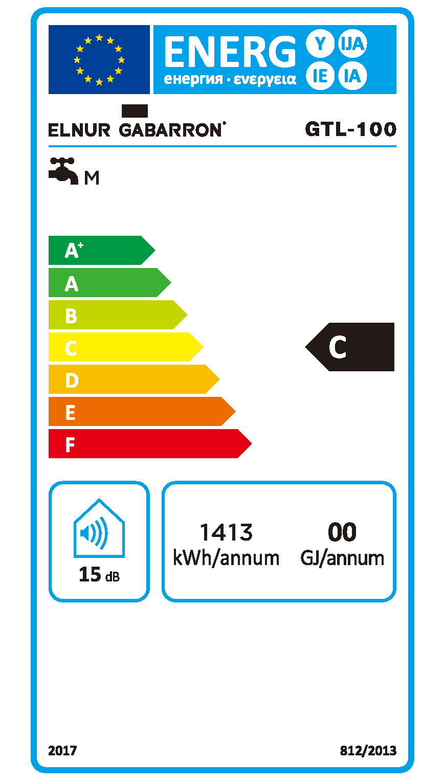 Termo eléctrico ELNUR GABARRON GTL-100 de 100 litros de capacidad - 6