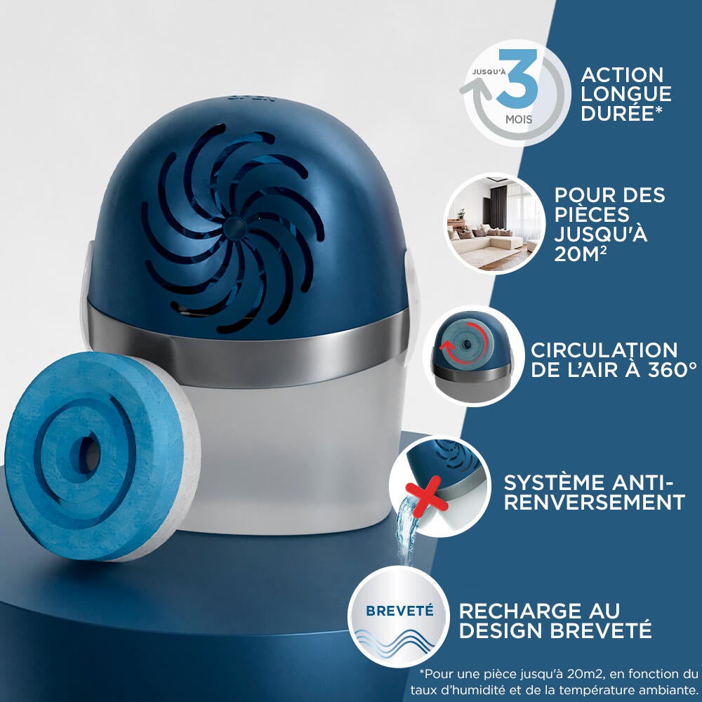 Absorbeur d'humidité RUBSON Aéro 360° avec 1 recharge 450g, 20 m² - 3