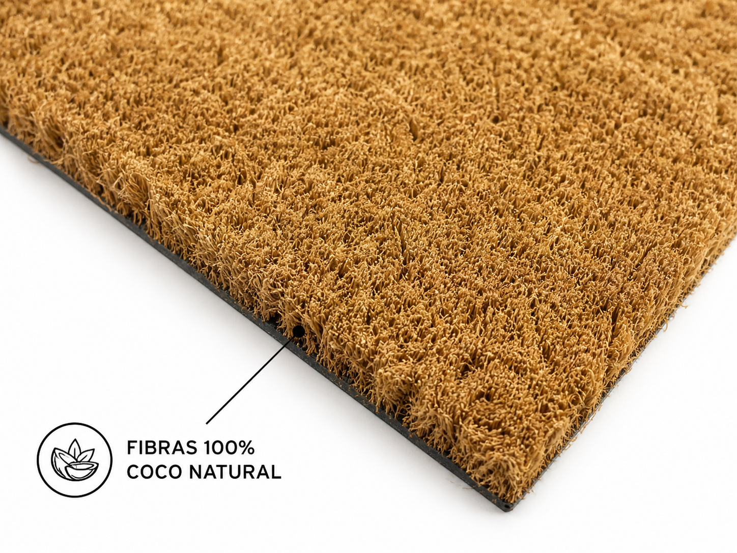 Felpudo de coco natural 17 mm · Venta al Corte · Ancho 140 cm. Pedido mínimo 1 m - 4