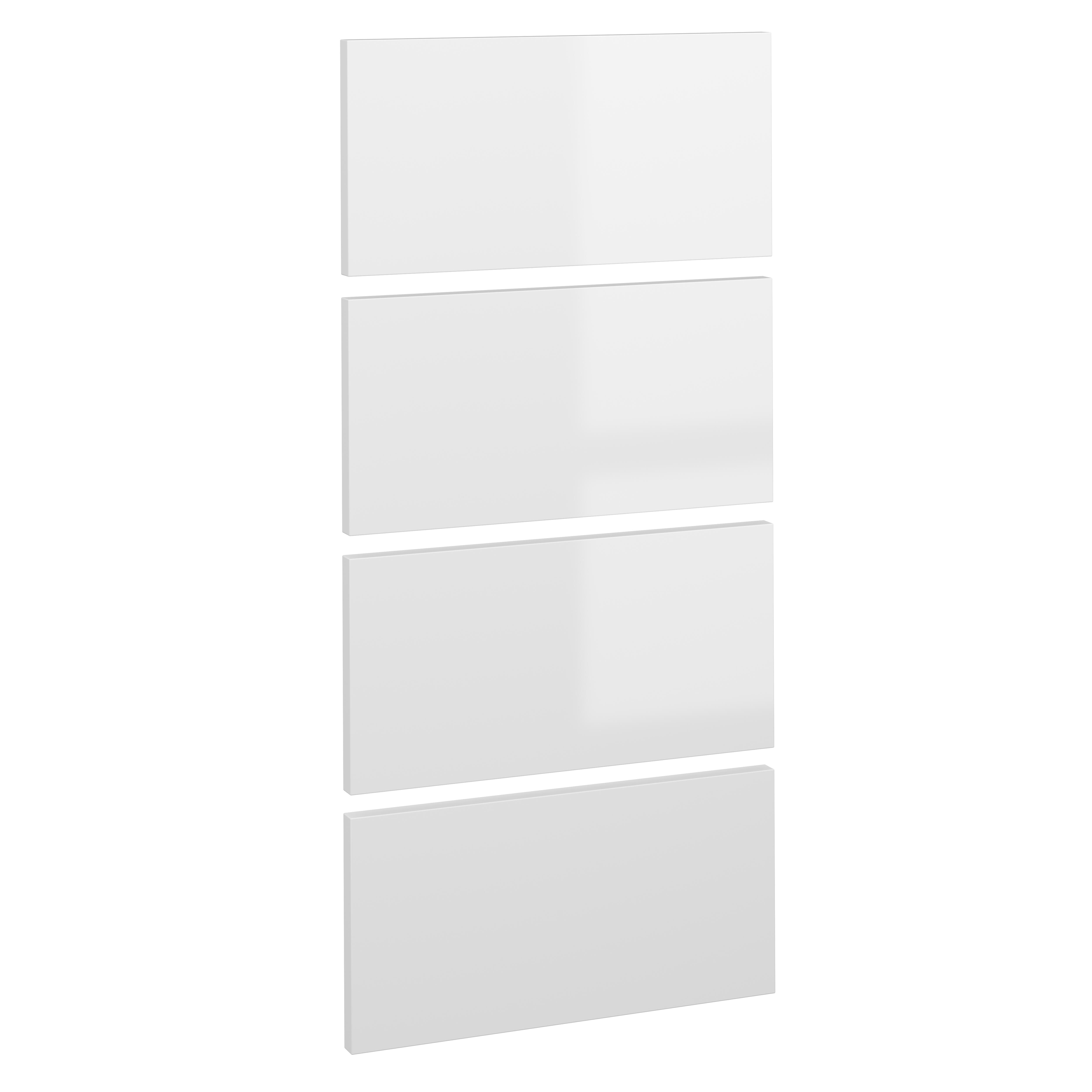 KIT 5 FRENTES DE CAJÓN PARA MUEBLE DE COCINA SEVILLA BLANCO BRILLO PET 20X40CM - 2