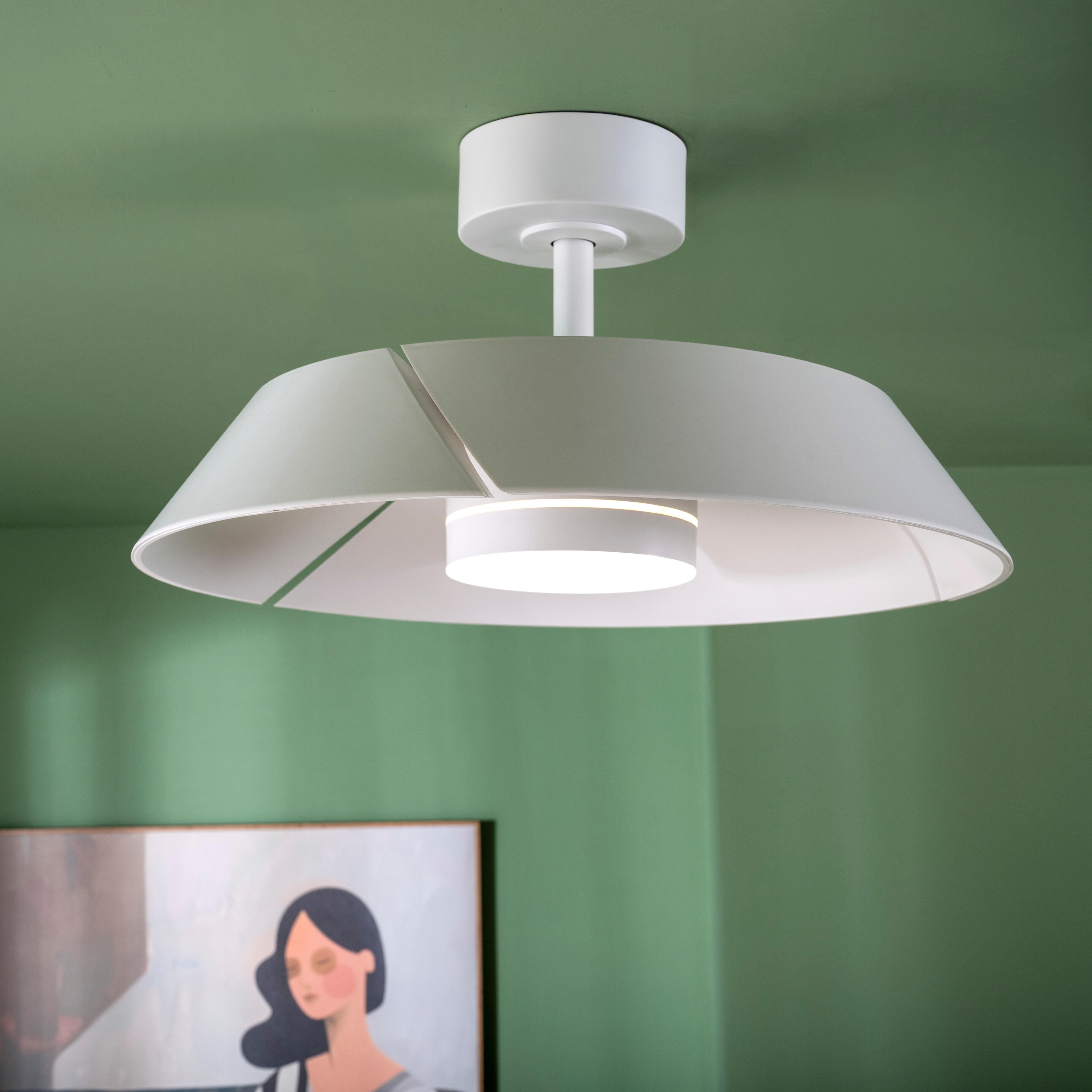 Ventilador de techo con luz retráctil silencioso DC 29W con mando WiFi/APP ø91 cm Cadix INSPIRE blanco luz CCT 3 aspas| 6 velocidades| autorregulable| modo verano/invierno| brisa| temporizador| recomendado de 13 a 20m² - 7