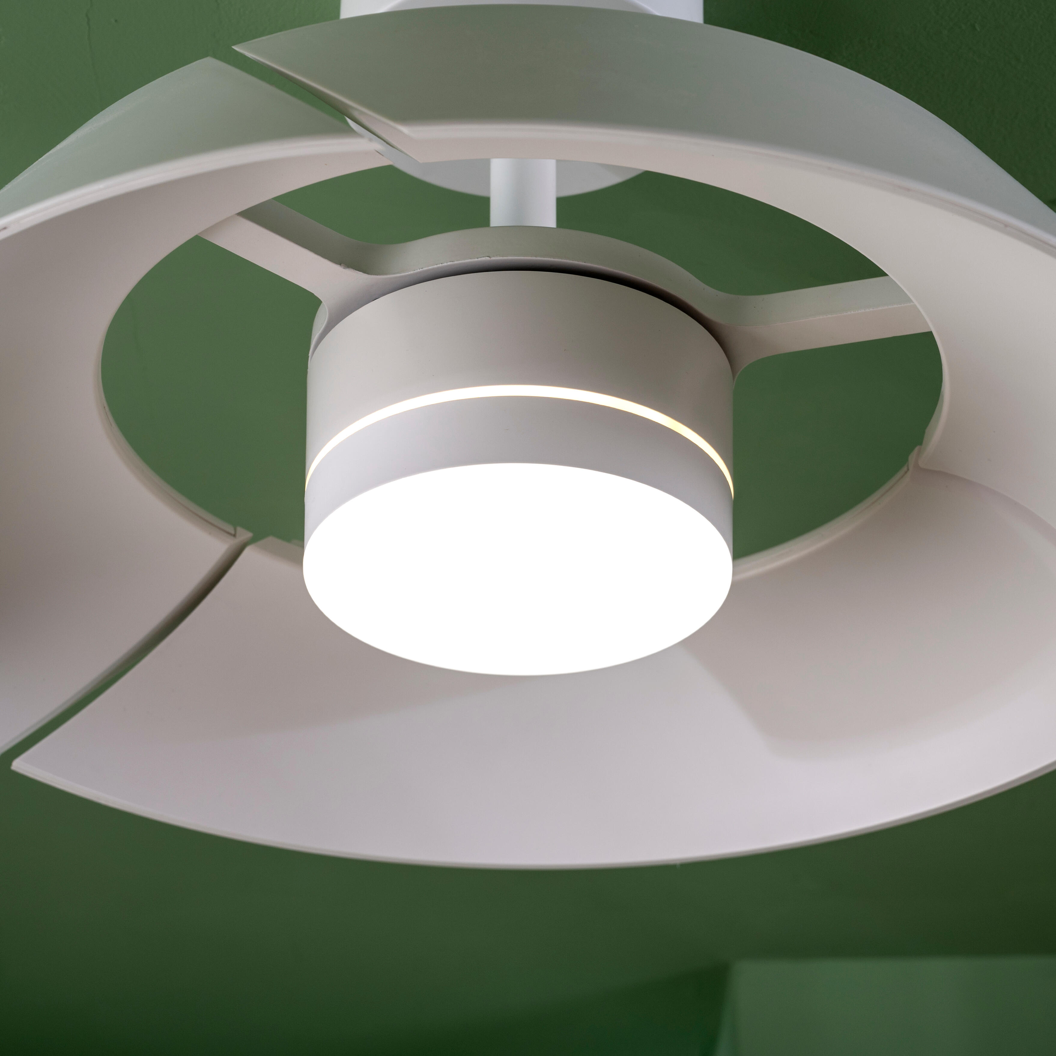 Ventilador de techo con luz retráctil silencioso DC 29W con mando WiFi/APP ø91 cm Cadix INSPIRE blanco luz CCT 3 aspas| 6 velocidades| autorregulable| modo verano/invierno| brisa| temporizador| recomendado de 13 a 20m² - 12