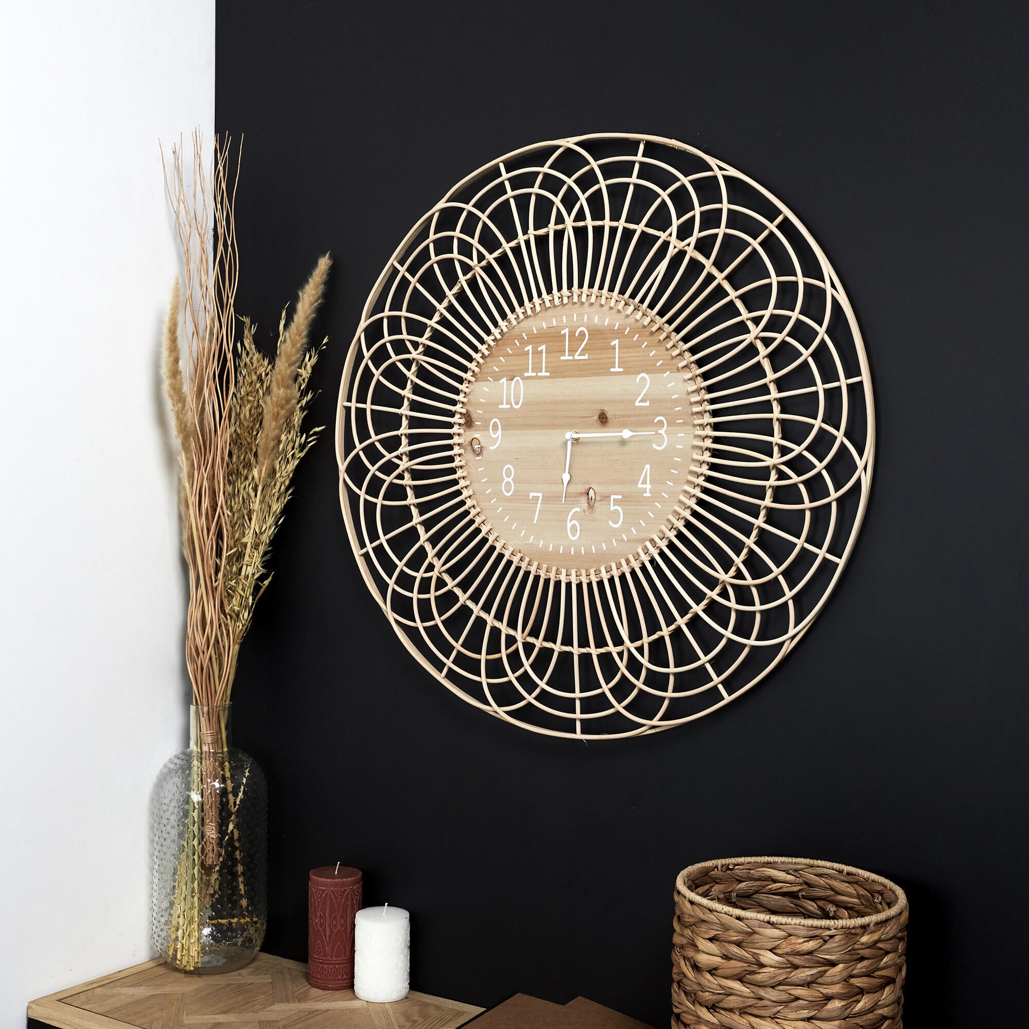 Reloj de pared Ratán de 70 cm de diámetro - 2