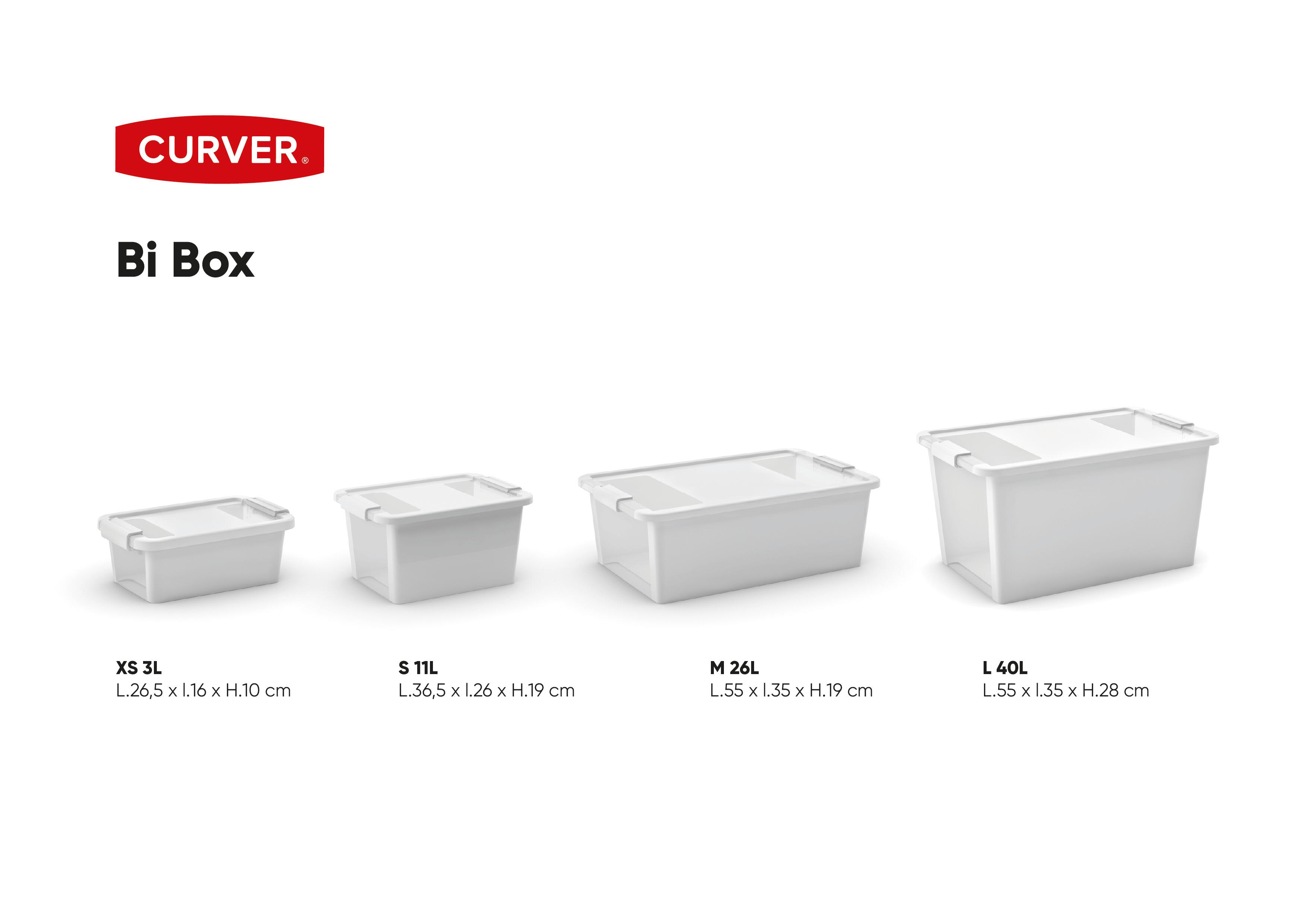 Boîte BI BOX blanc, 26L, H.19 x l.35 x P.55 cm - 4