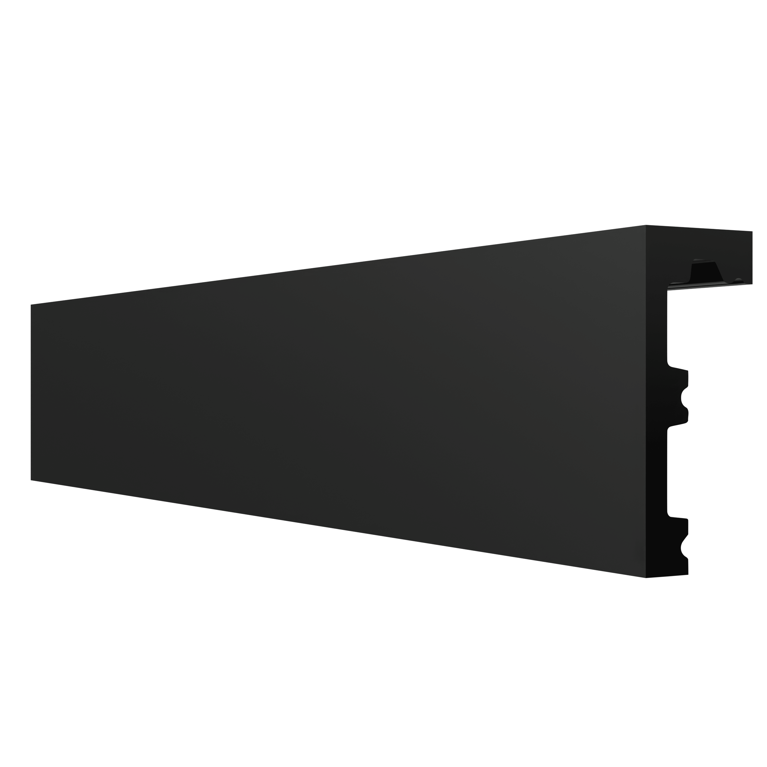 Listwa karniszowa LK-1 B do LED polimer czarna 10 x 200 cm DMS