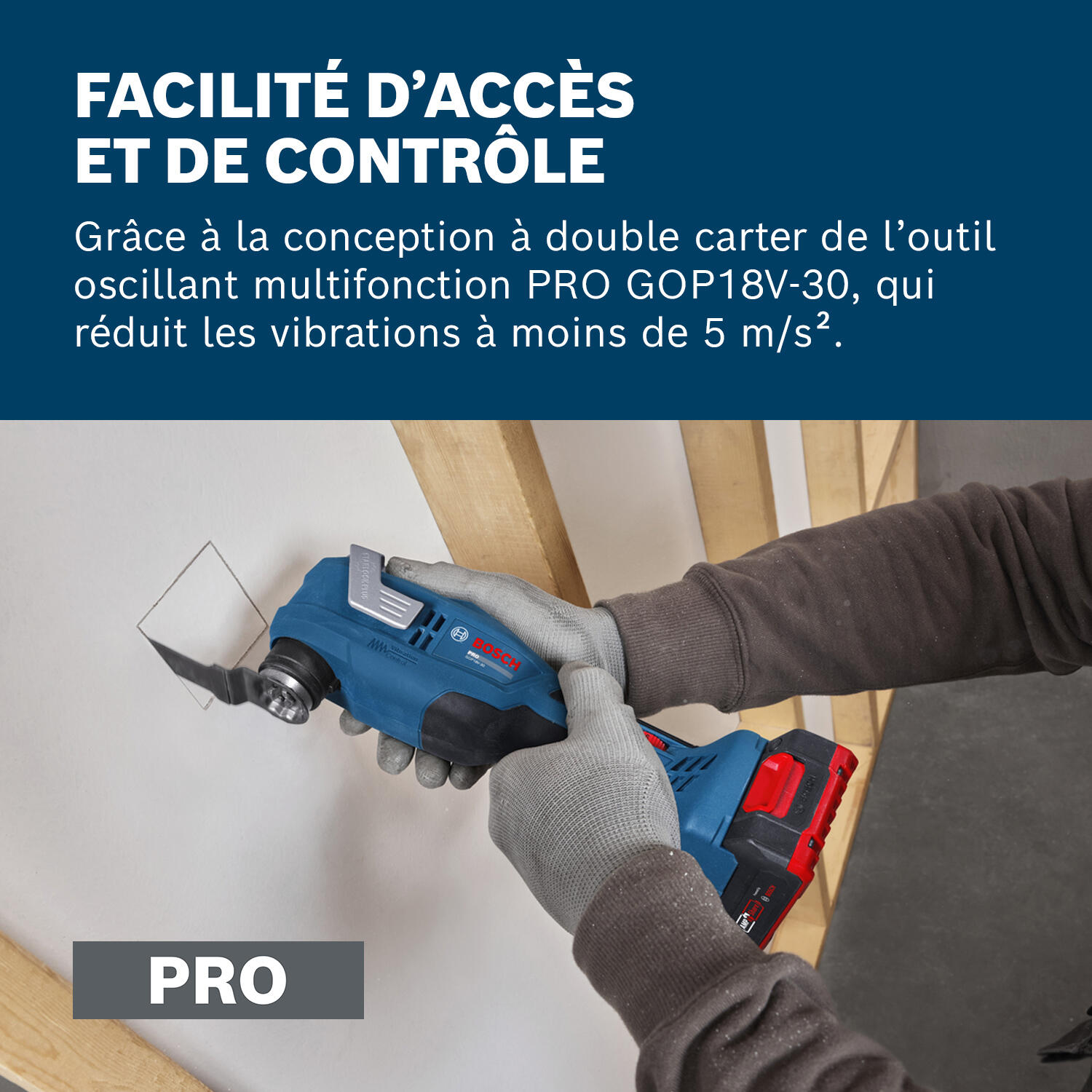 Outil multifonction sans fil BOSCH PROFESSIONAL GOP 18V-30, 18 V sans batterie - 4