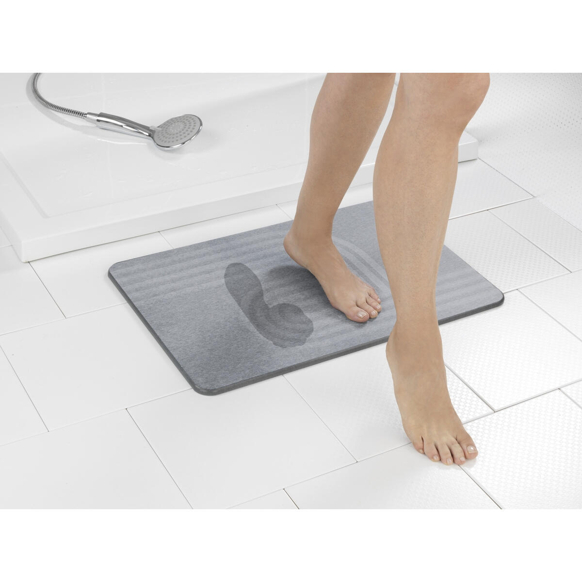 Alfombra de baño rectangular Manhattan 39x60 cm gris - 8