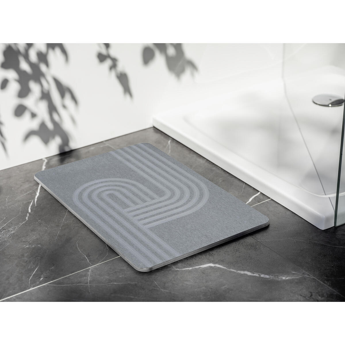 Alfombra de baño rectangular Manhattan 39x60 cm gris - 7