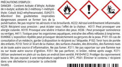 Peinture aérosol tous matériaux int/ext blanc brillant RAL9016 400 ml - CECIL PRO - 4