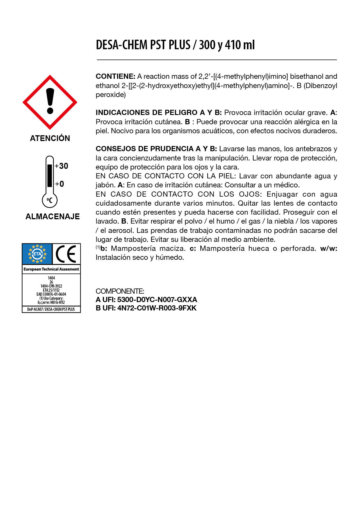 ANCLAJE QUIMICO POLIESTER CHEM PST PLUS 300ML DESA - 3