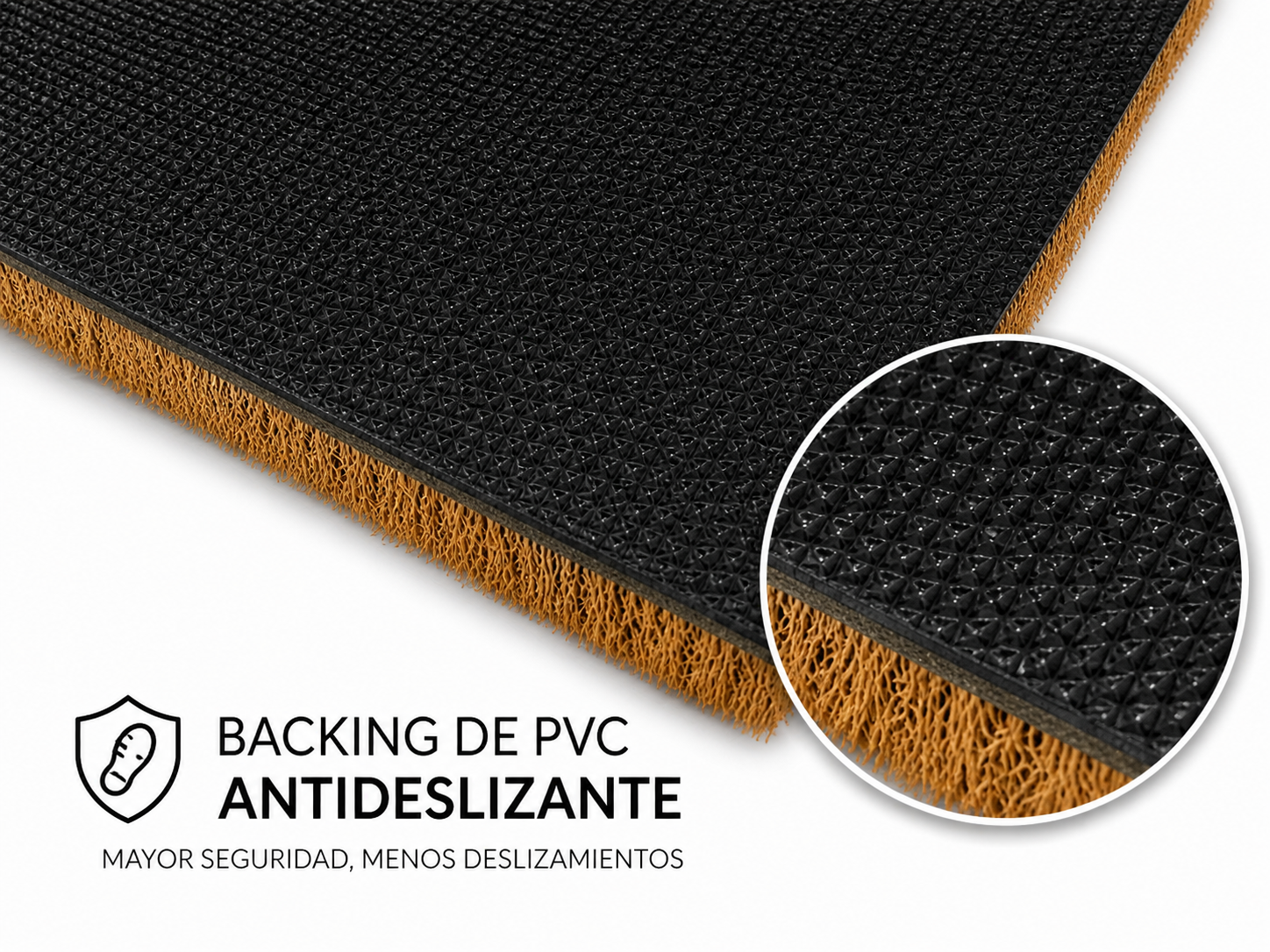 Felpudo de coco natural 17 mm · Venta al Corte · Ancho 140 cm. Pedido mínimo 1 m - 3