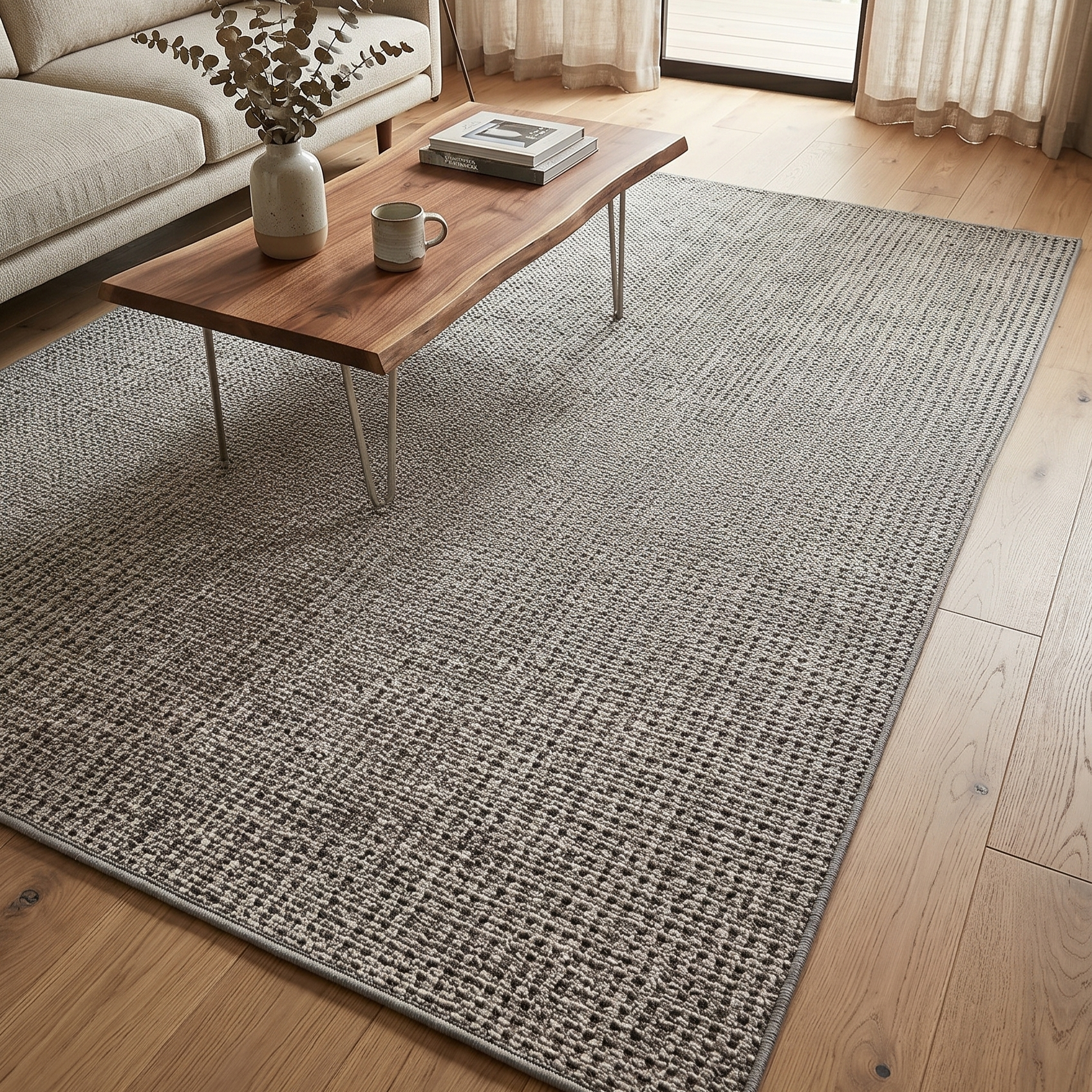Tapete liso Tunis 160x230cm cinza MA Salgueiro - 3
