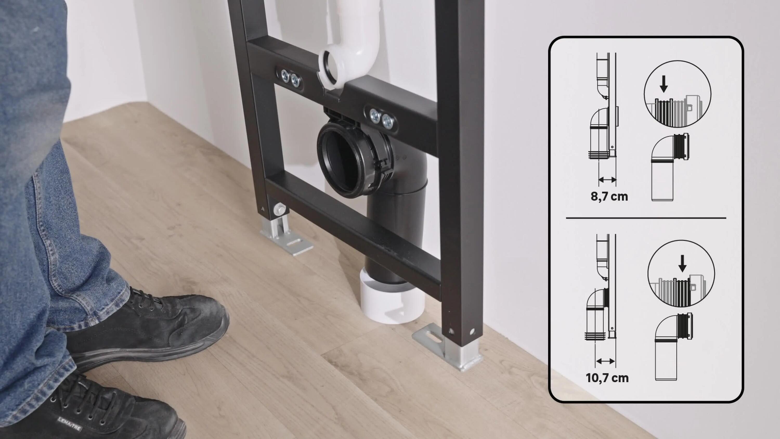 Bâti-support pour WC suspendu mur SENSEA Essential - 6