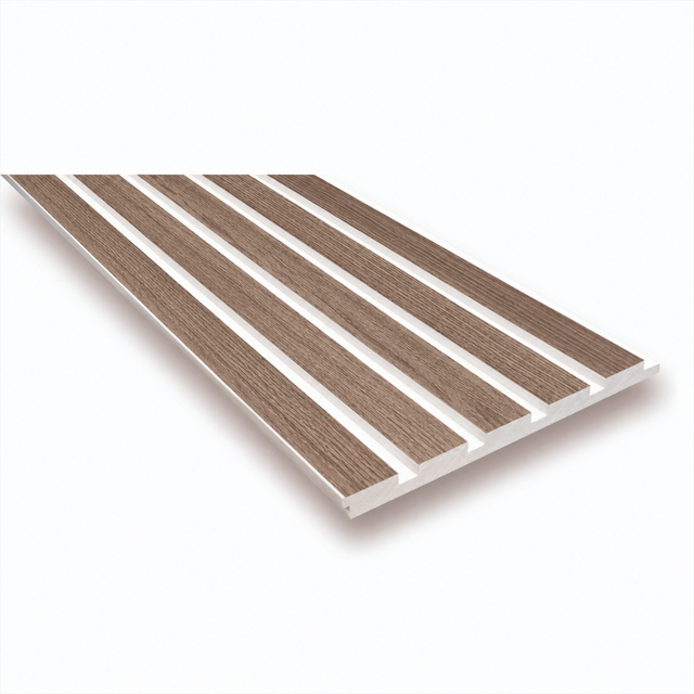 REVESTIMENTO RIPADO PVC BRANCO/NOGUEIRA 250X20X1.3CM