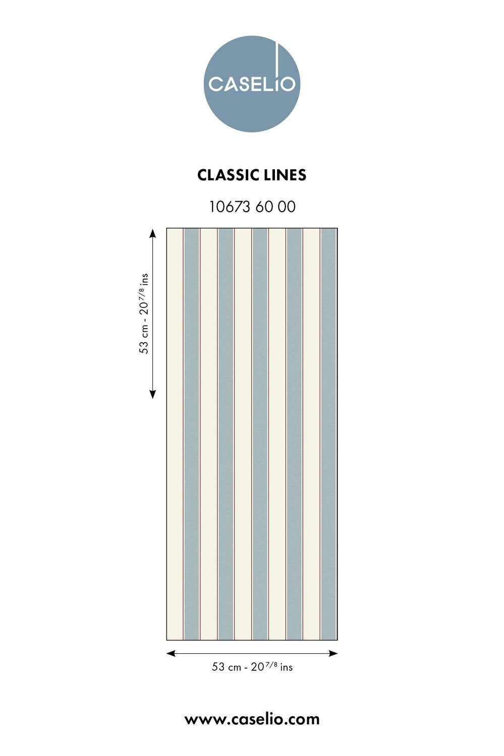 Papier peint intissé Line UP Classic Lines Bleu Denim - 4