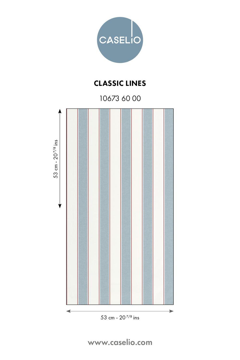 Papier peint intissé Line UP Classic Lines Bleu Denim - 3