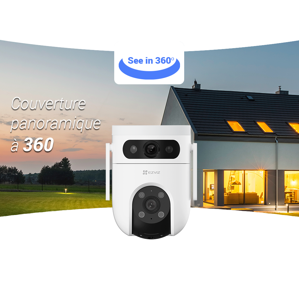 Caméra de surveillance H9C, 2K + 2K motorisée Wi-Fi sur secteur, EZVIZ - 3