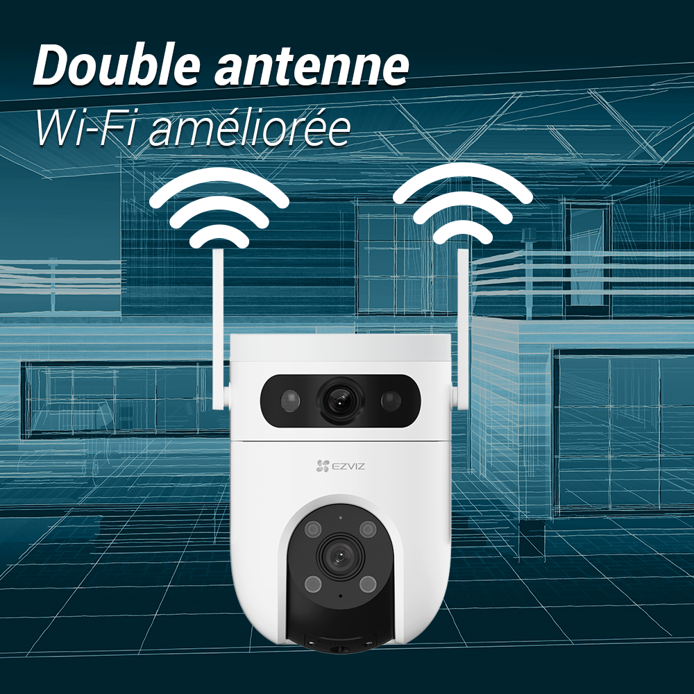 Caméra de surveillance H9C, 2K + 2K motorisée Wi-Fi sur secteur, EZVIZ - 8